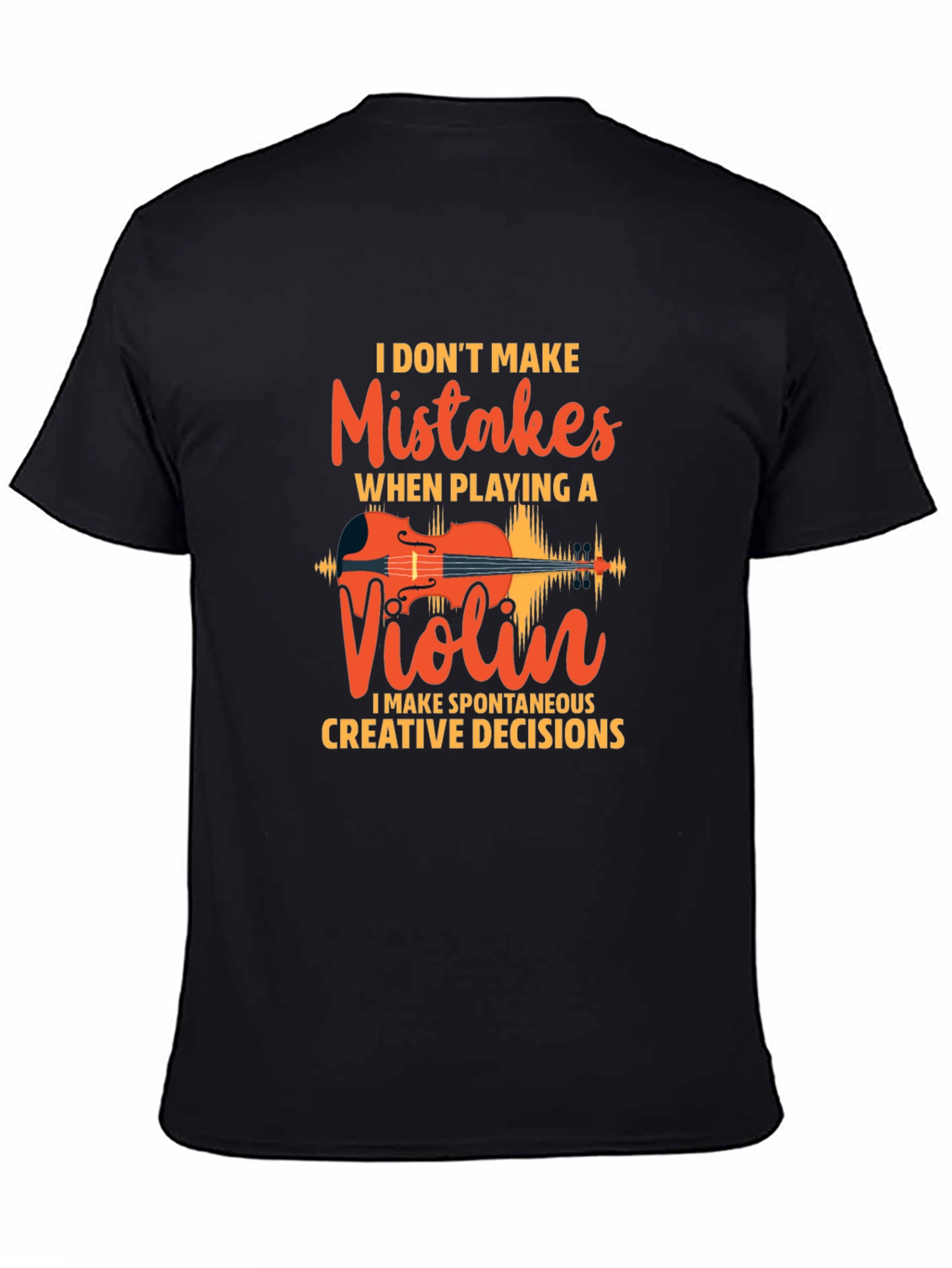 Black Violin Player T-Shirt - Humorous Music Lover Tee view 4