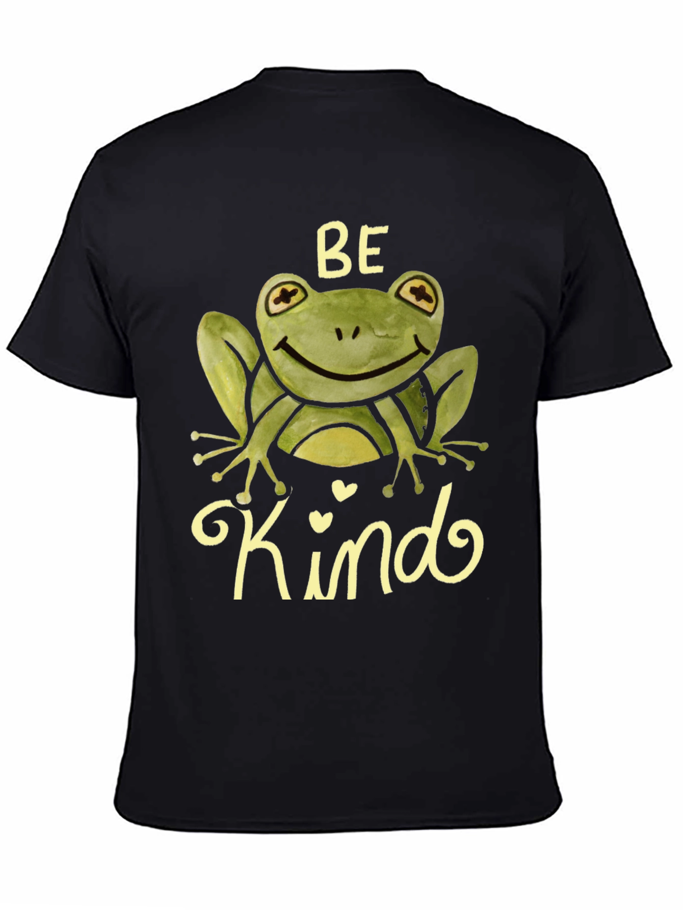 Black Be Kind Frog T-Shirt - Cute Graphic Tee view 4