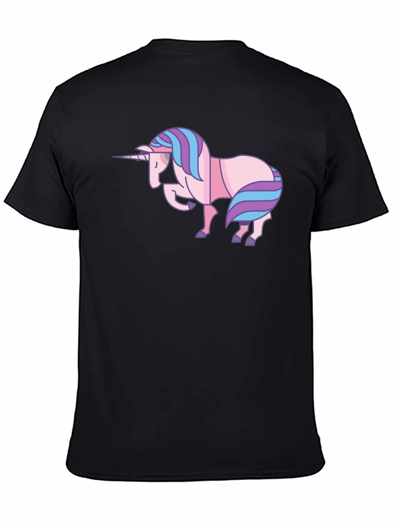 Black Unicorn Graphic Black T-Shirt - Stylish Cotton Tee view 4