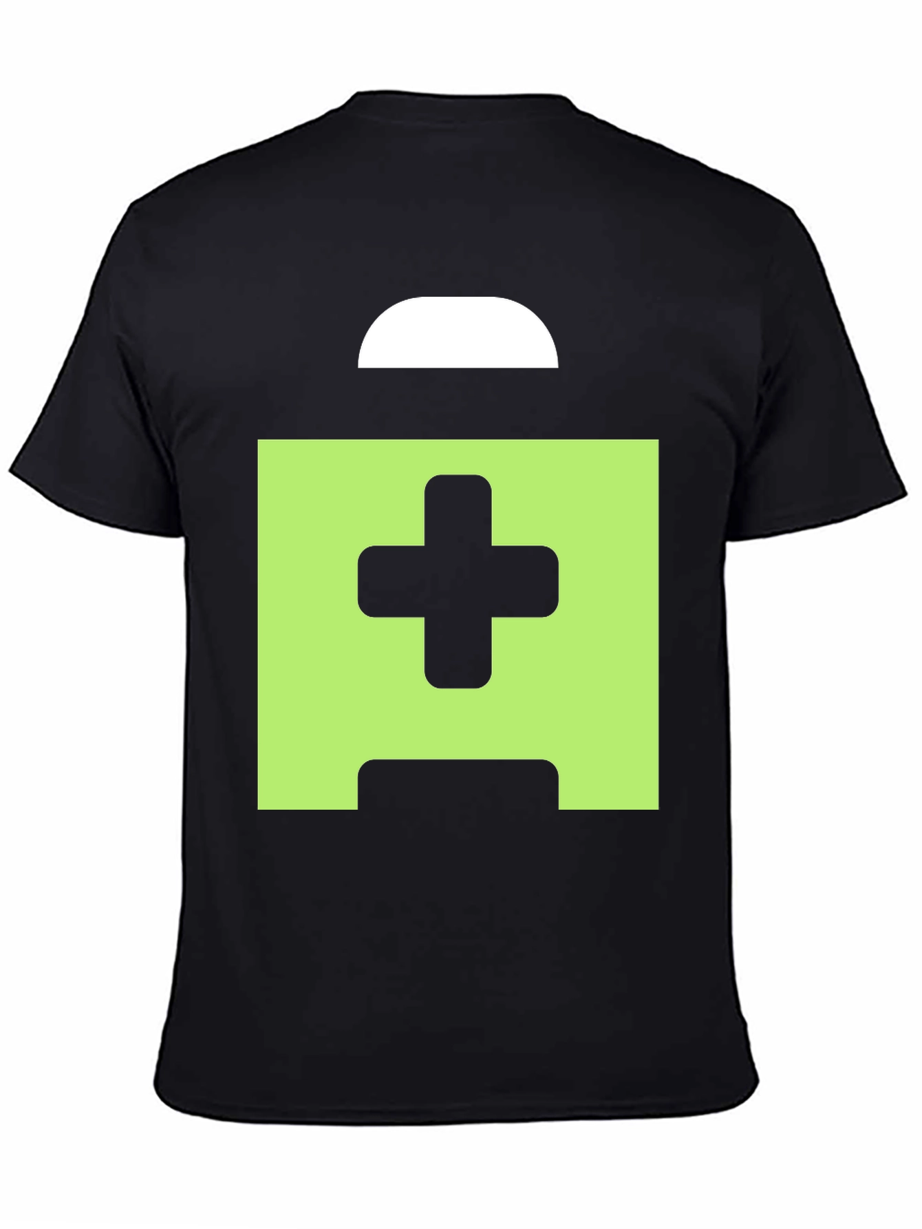 Black Pixelated Cross Graphic Black Tee Shirt view 4