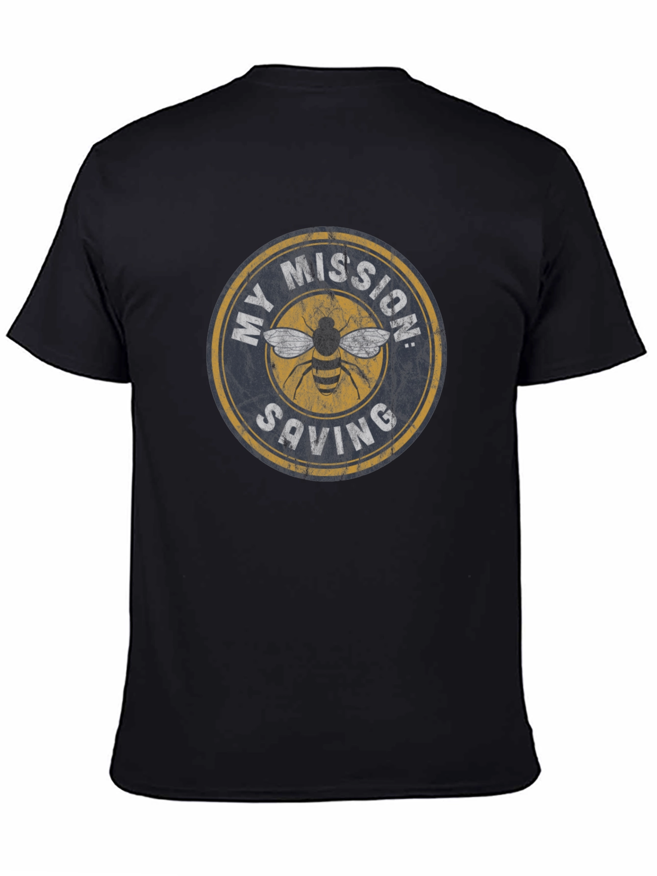 Black My Mission: Saving Bees T-Shirt view 4