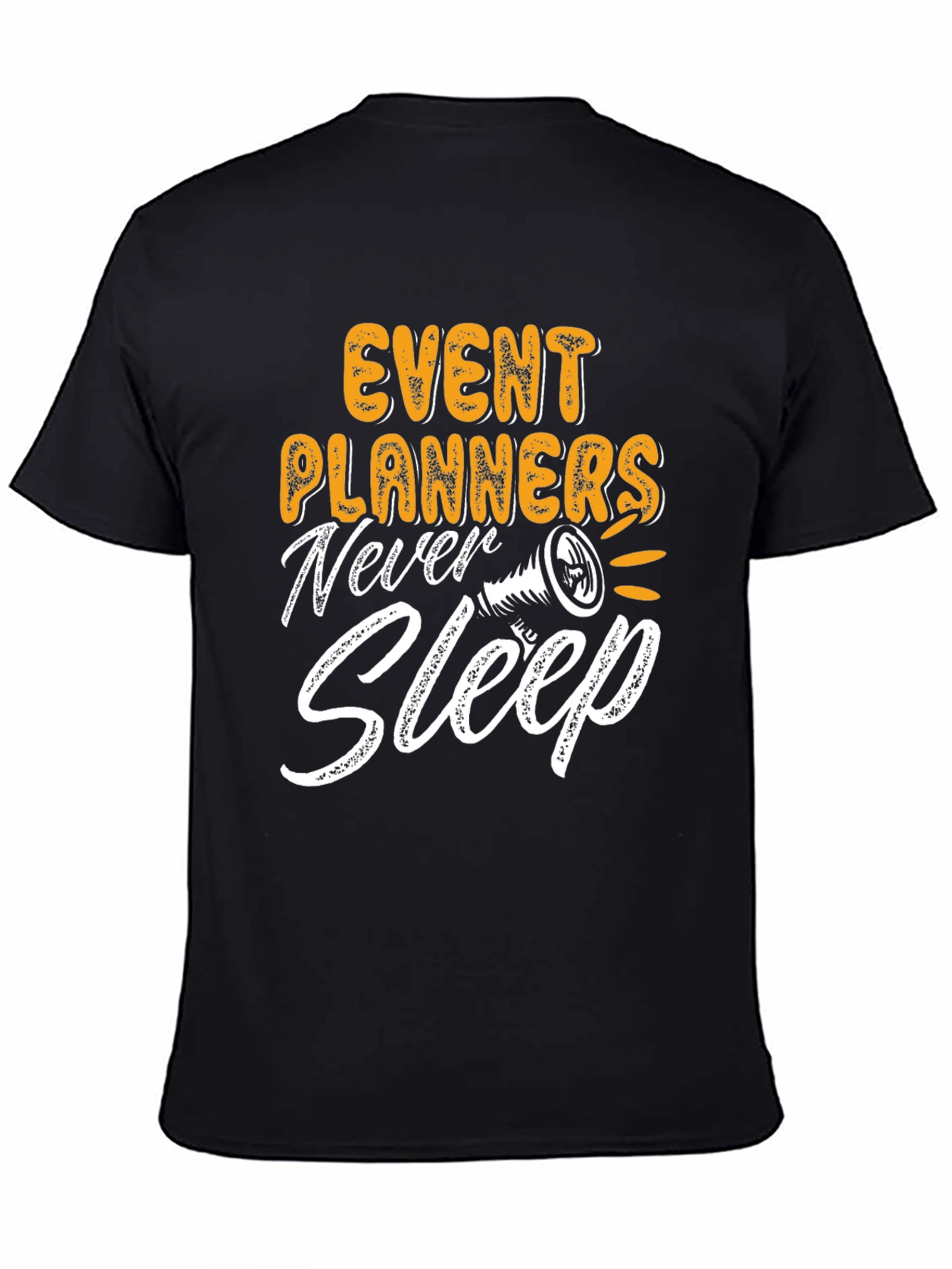 Black Event Planners Never Sleep Graphic T-Shirt view 4