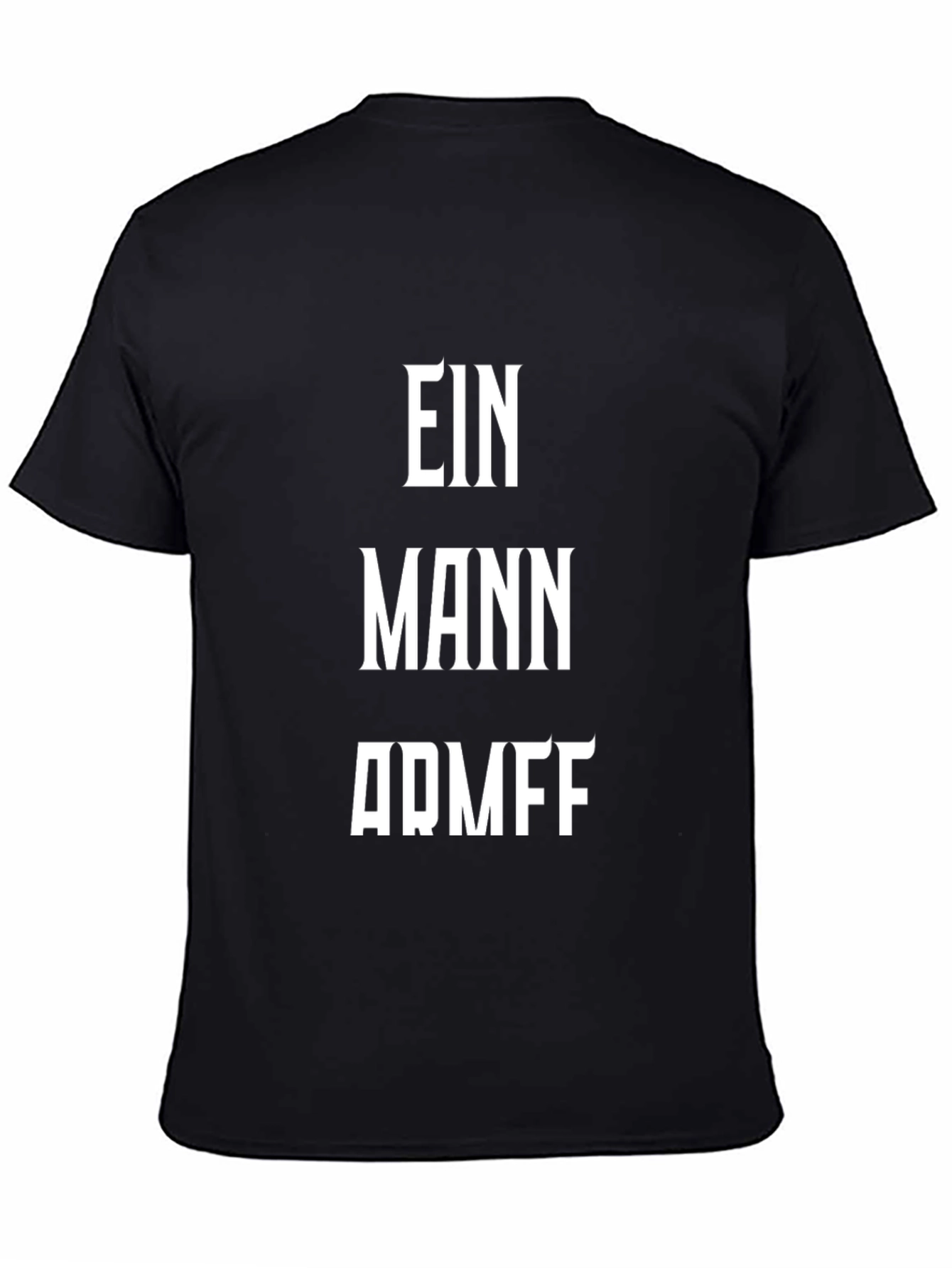 Black Ein Mann ARMFF Men's Black Graphic T-Shirt view 4