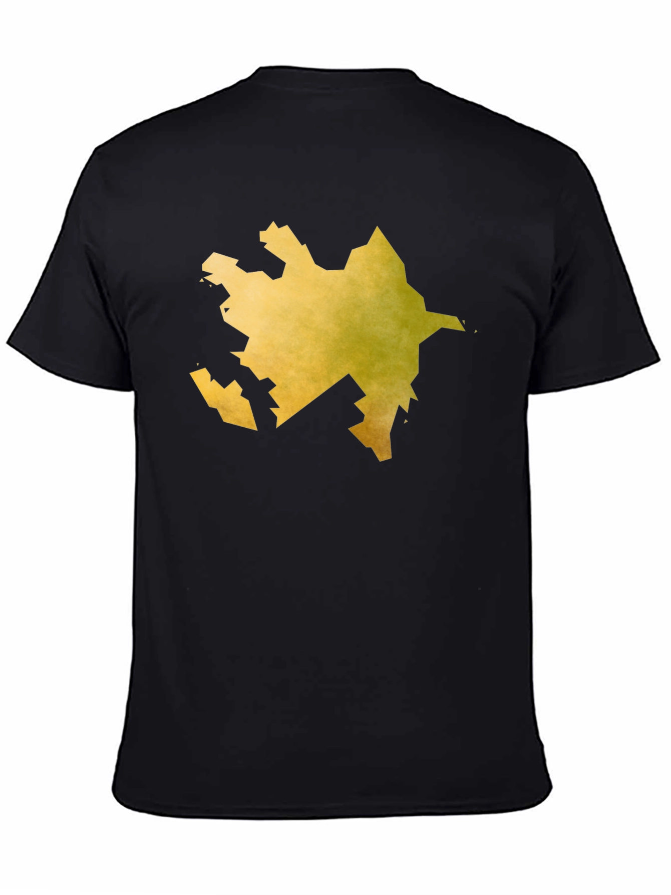 Black Azerbaijan Map T-Shirt - Black Tee view 4