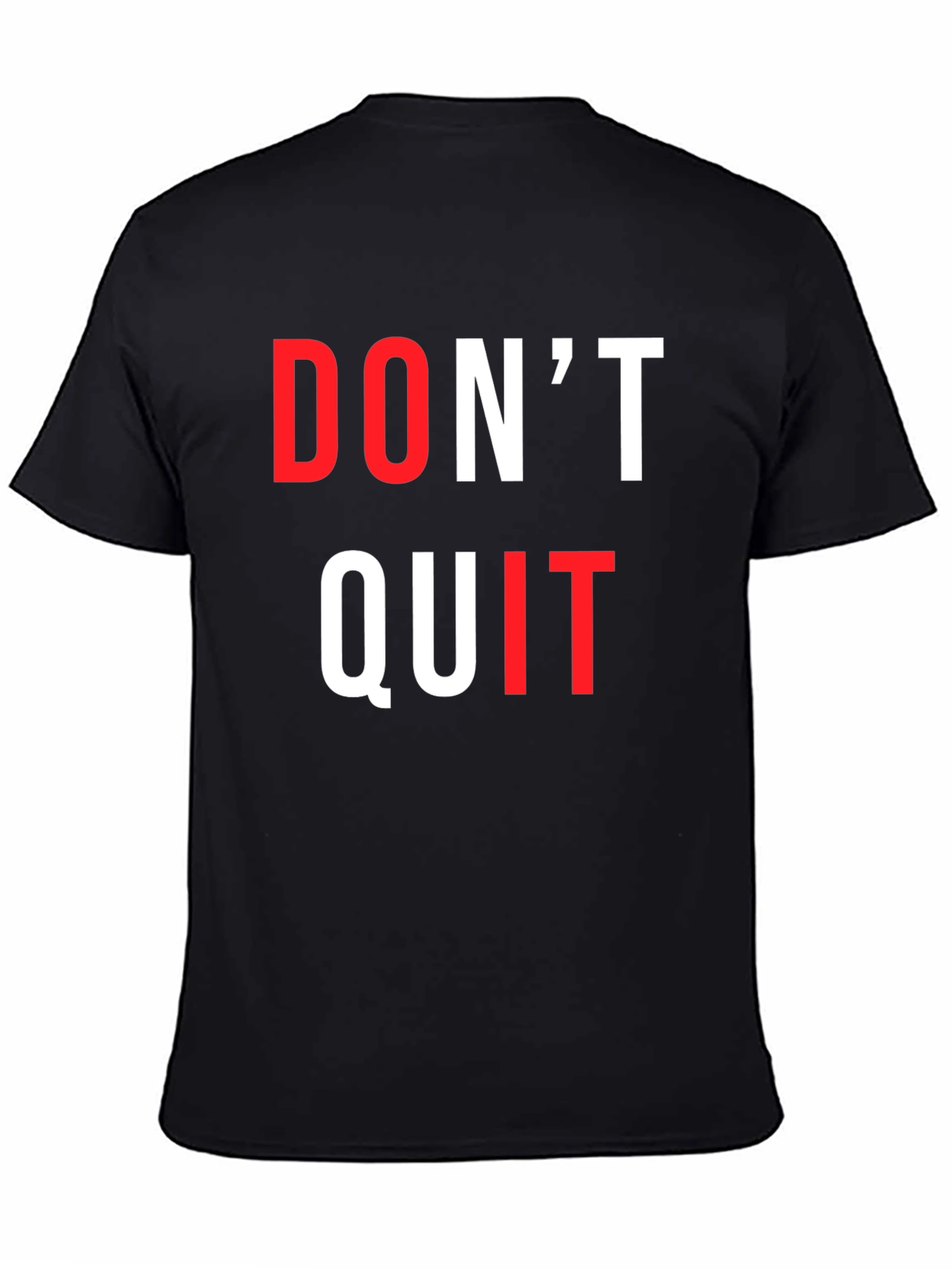 Black Motivational Don't Quit Graphic Tee view 4