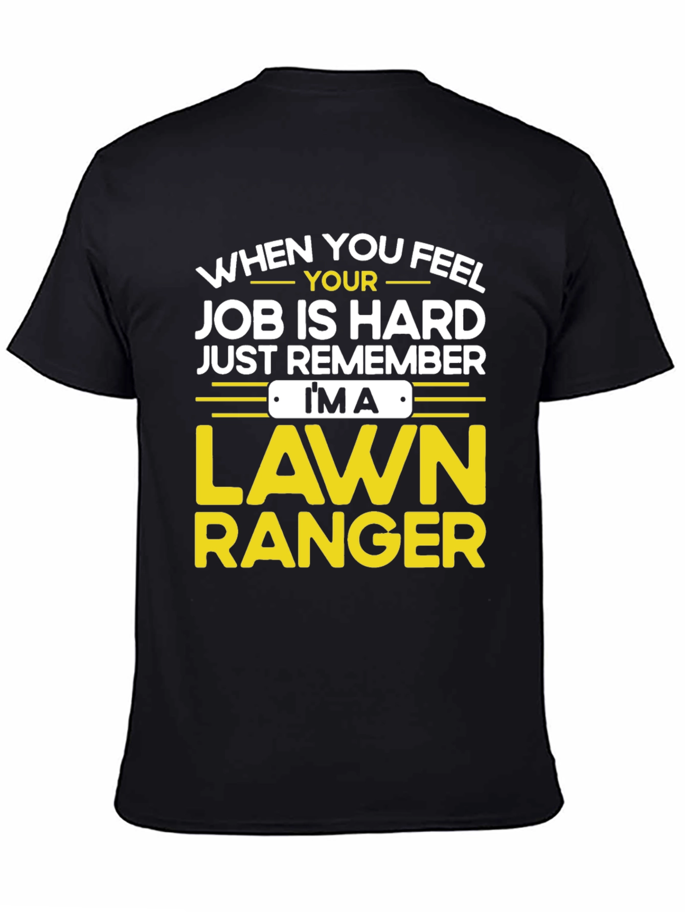 Black Lawn Ranger T-Shirt - Funny Landscaping Tee view 4