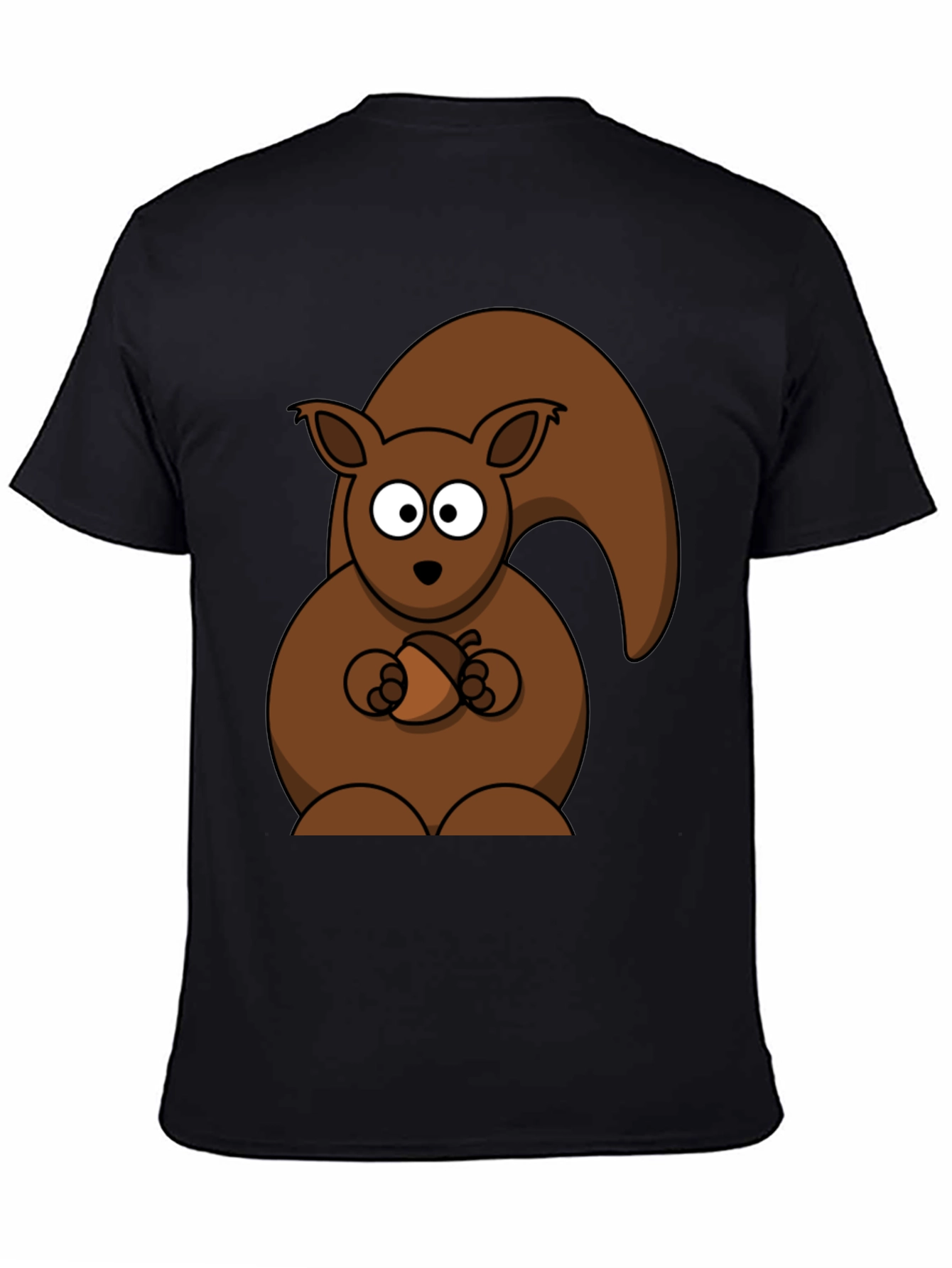 Black Funny Squirrel Nut T-Shirt view 4