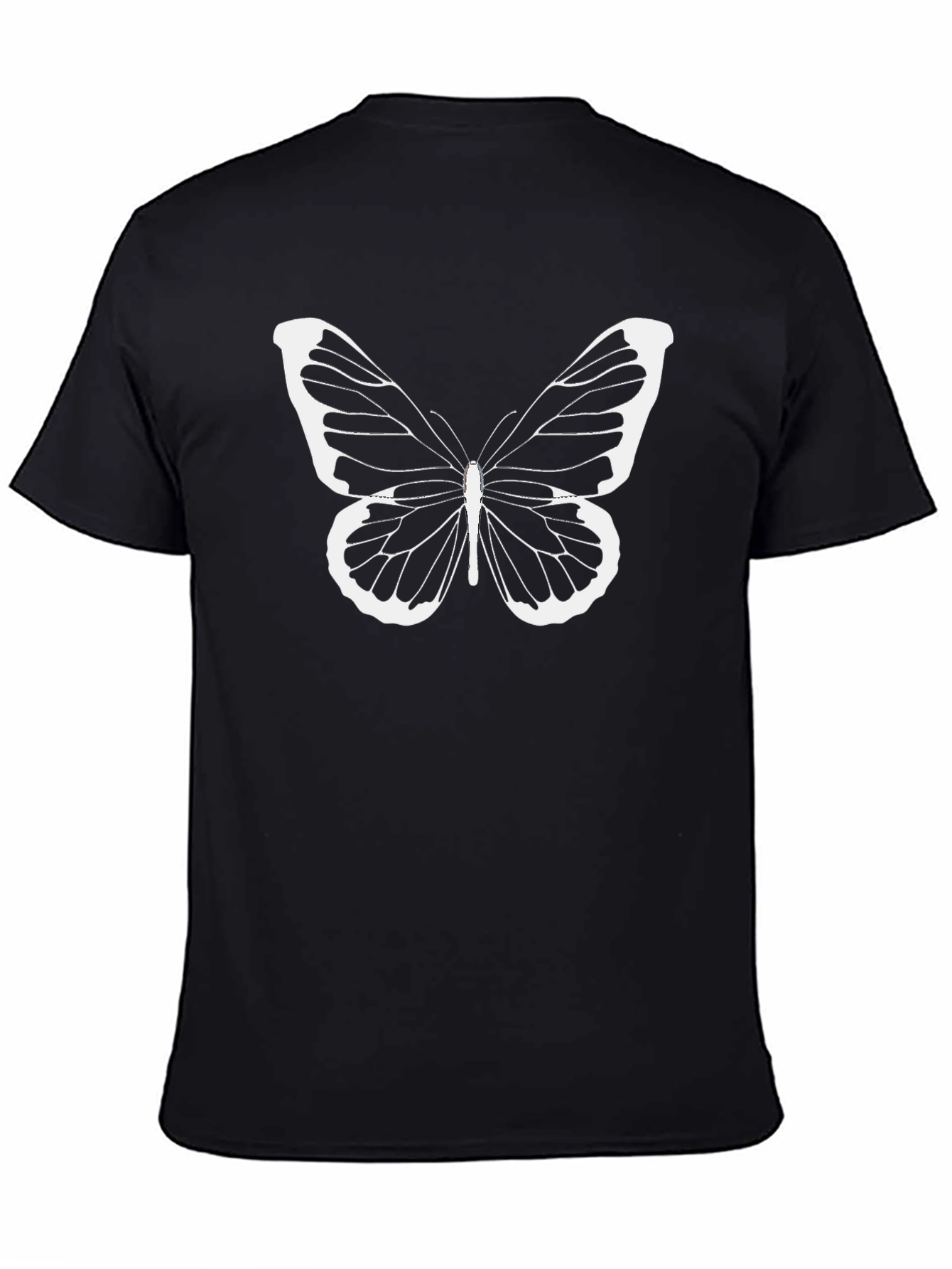 Black Black Butterfly Graphic Tee - Stylish Men's Casual Shirt view 4