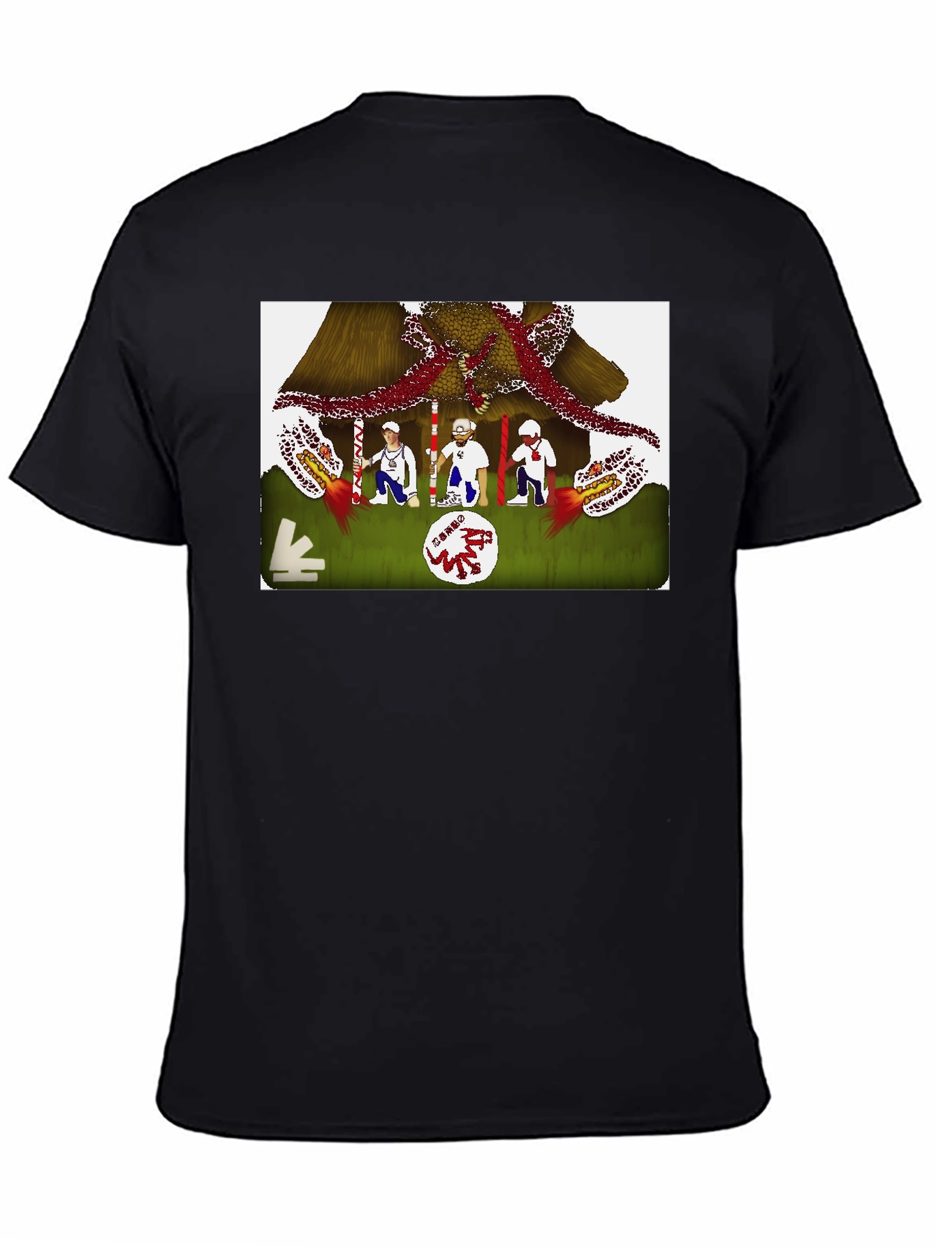 Black Novelty Graphic Tee - Unique Artistic Design view 4