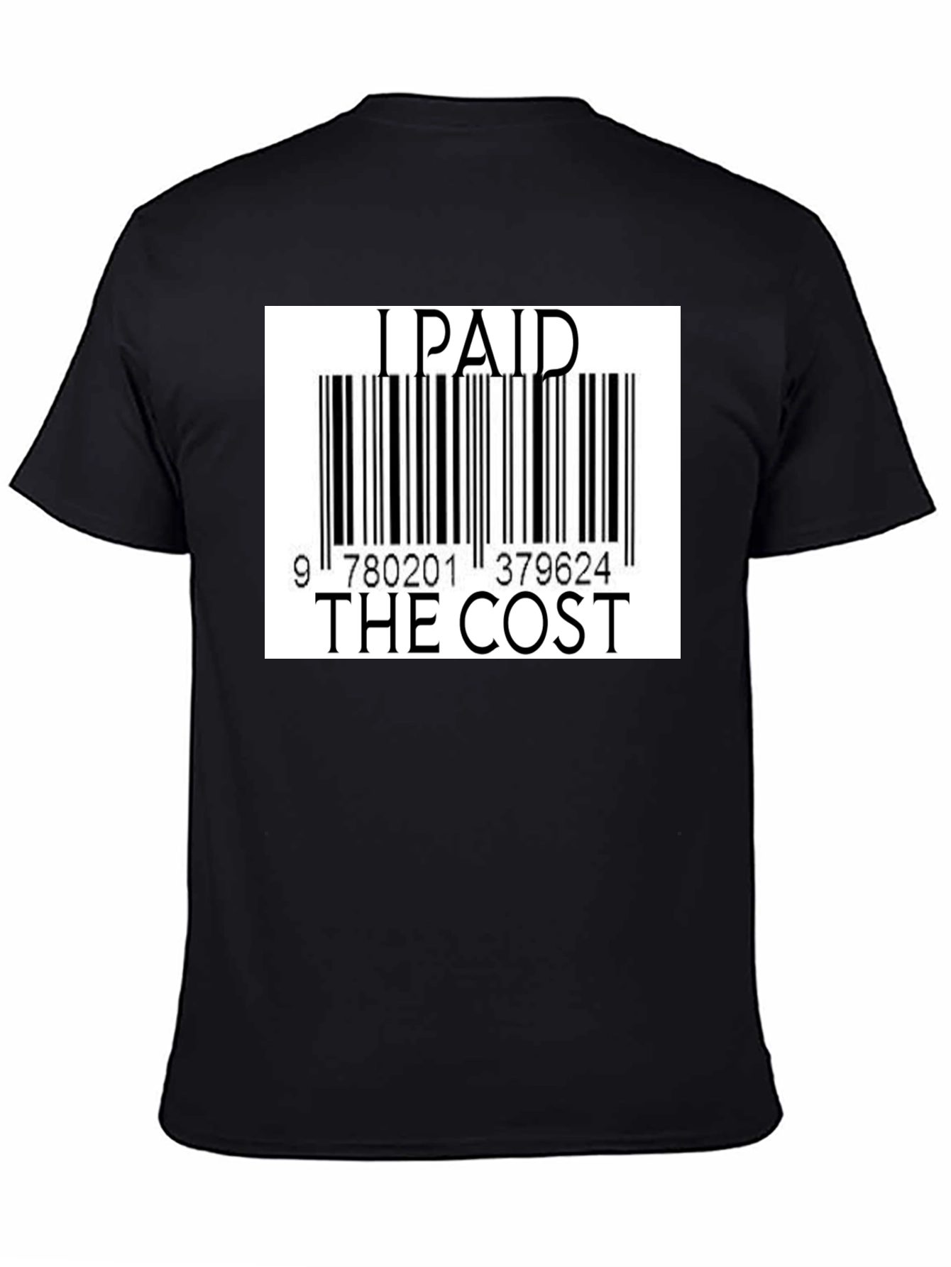 Black I Paid The Cost Barcode T-Shirt - Black view 4