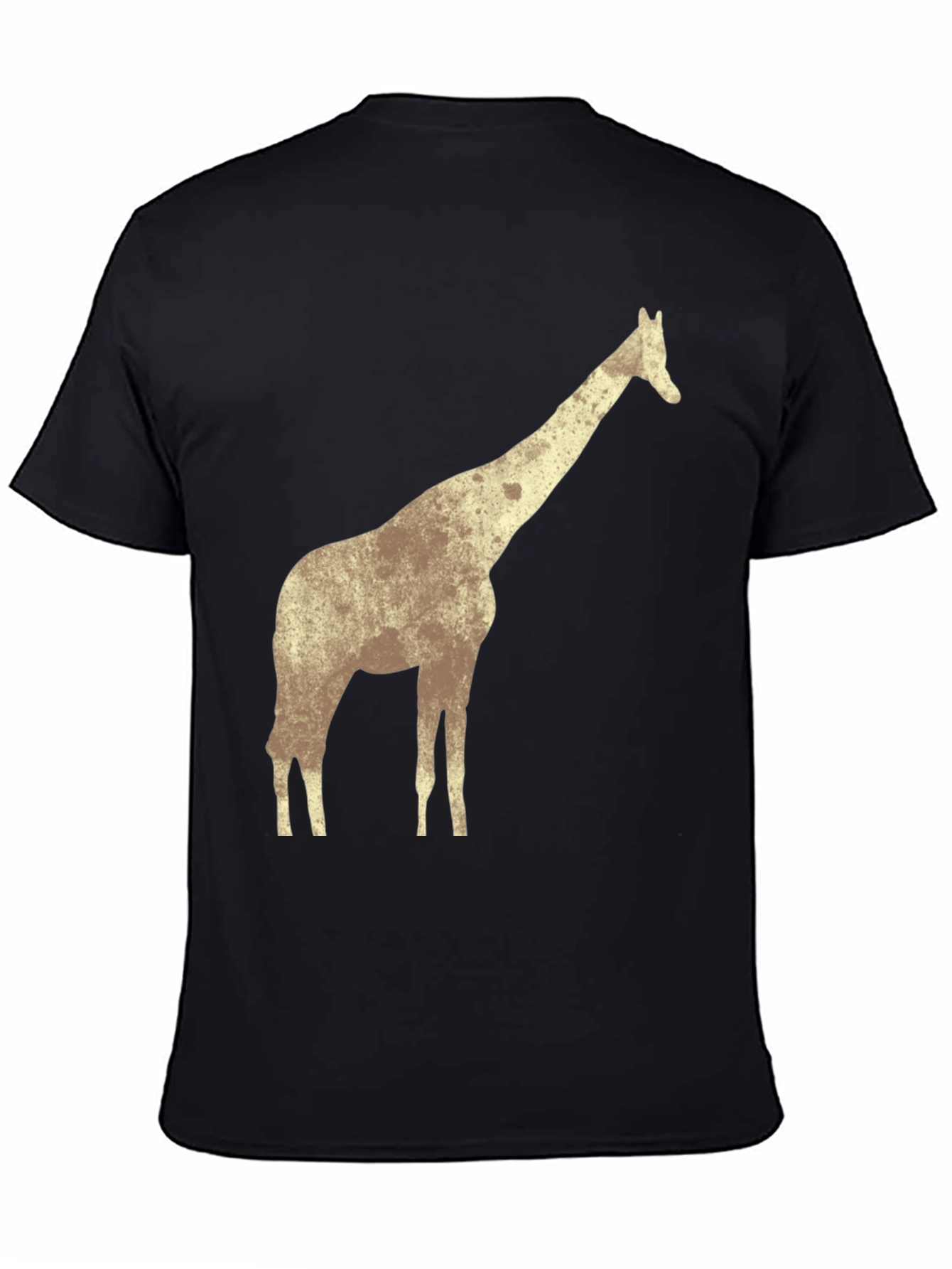 Black Giraffe Graphic Tee - Men's Black T-Shirt view 4