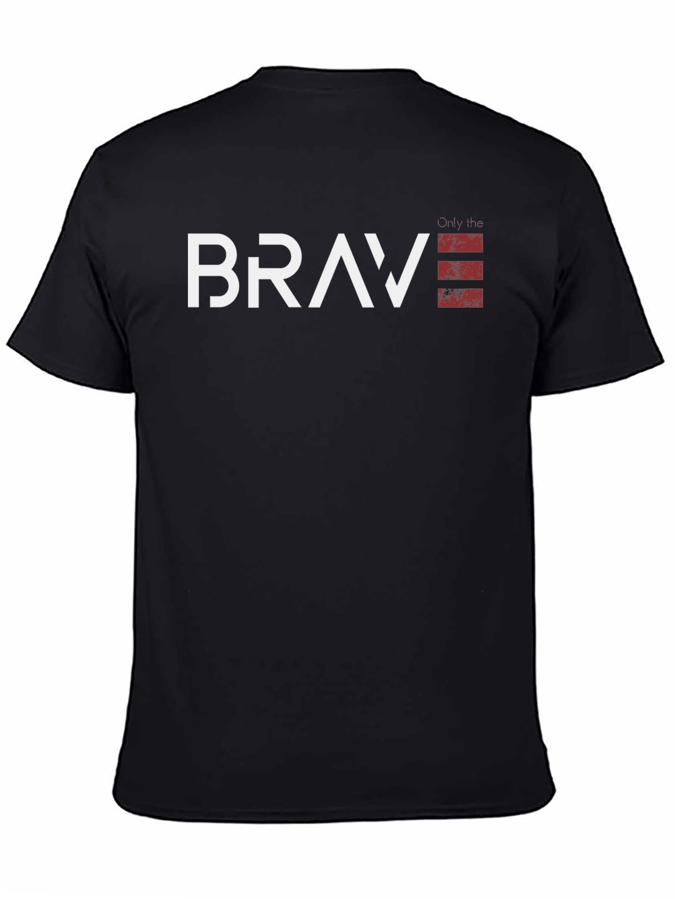 Black Brave Graphic Tee - Black Cotton Blend view 4