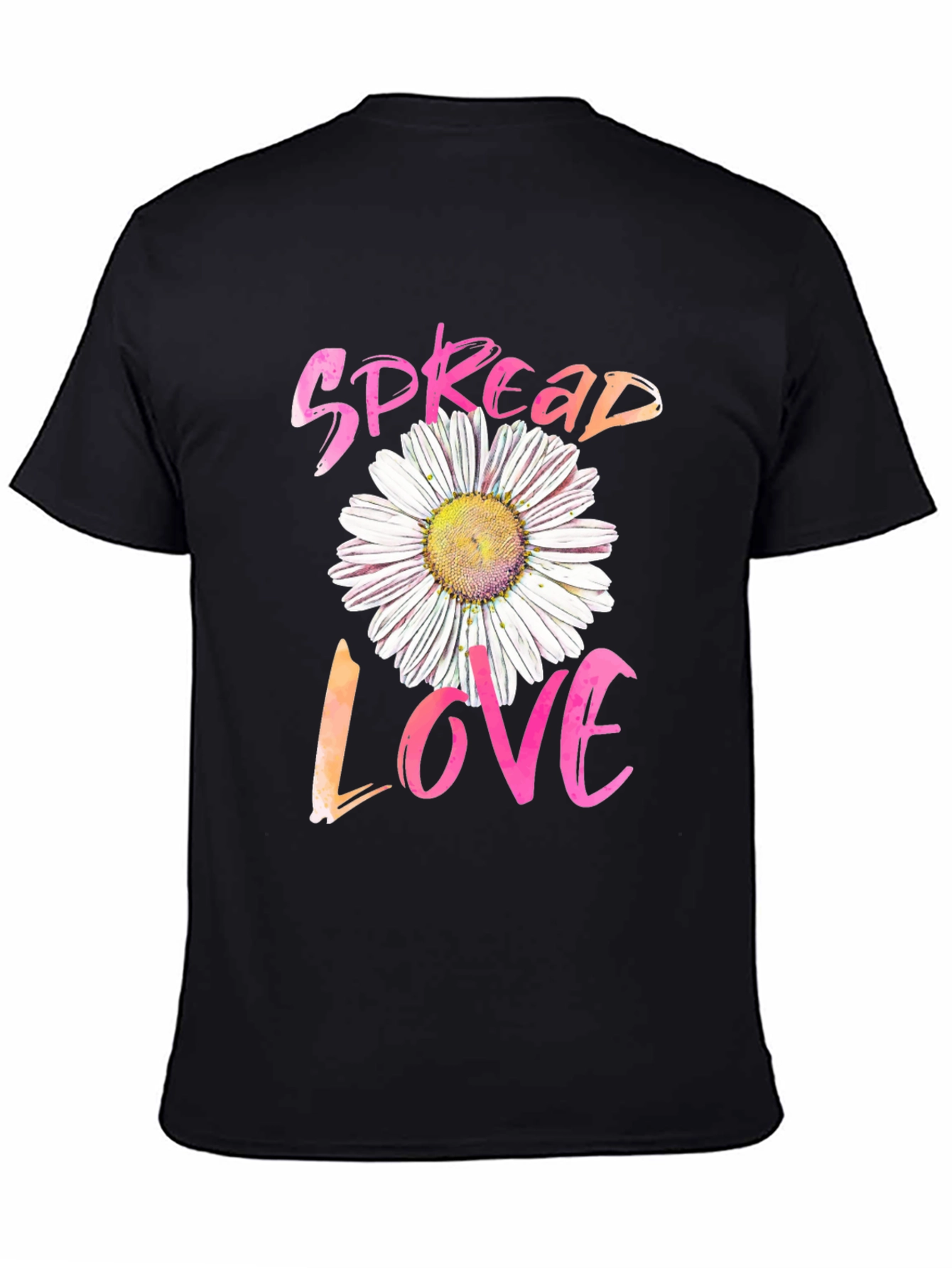 Black Spread Love Daisy Graphic Tee view 4