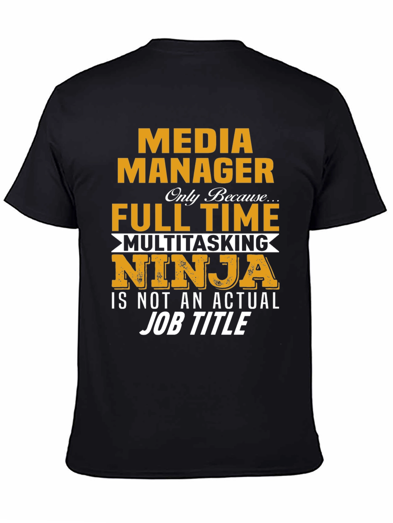 Black Media Manager Ninja T-Shirt view 4