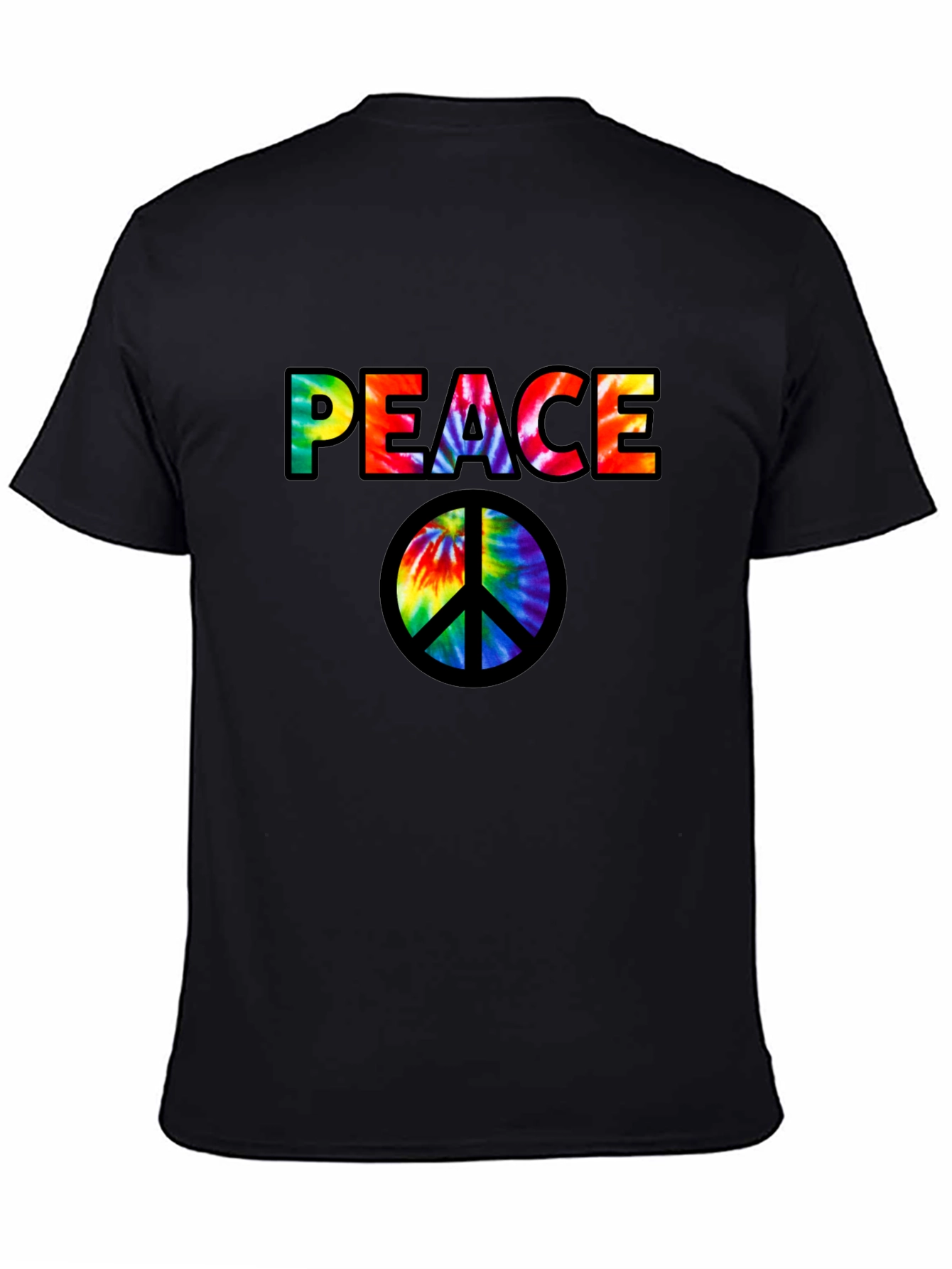 Black Peace Tie Dye Graphic T-Shirt - Mens view 4