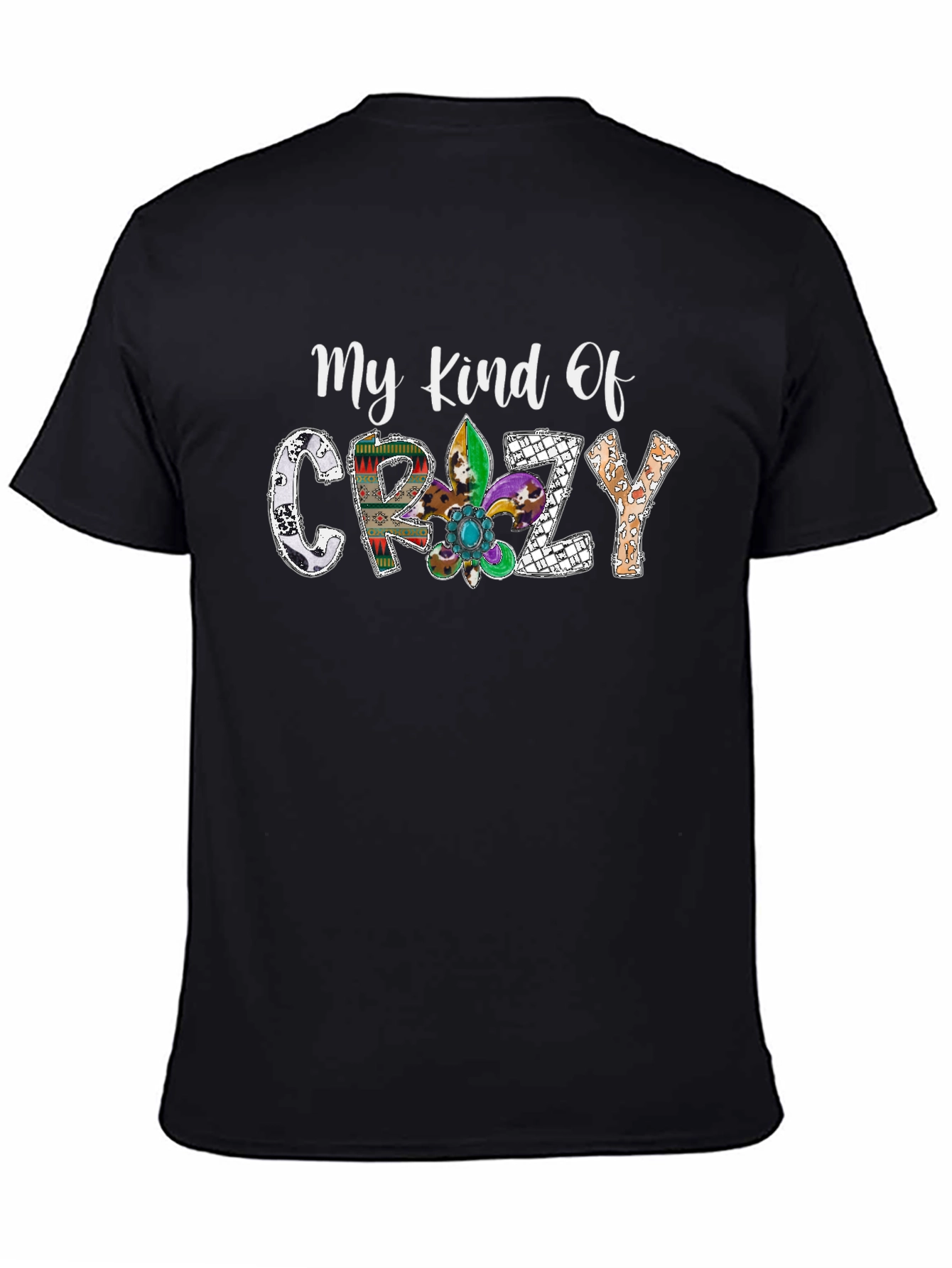 Black My Kind Of Crazy Black Graphic Tee view 4