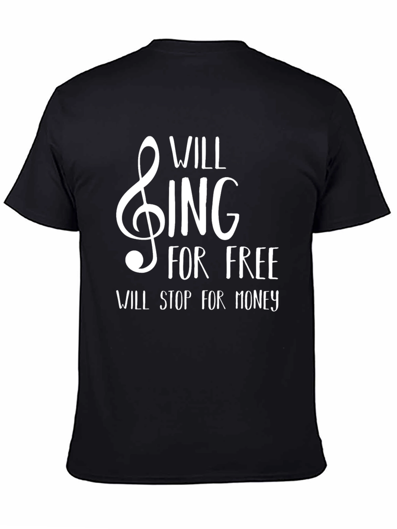 Black Will Sing For Free Black T-Shirt view 4