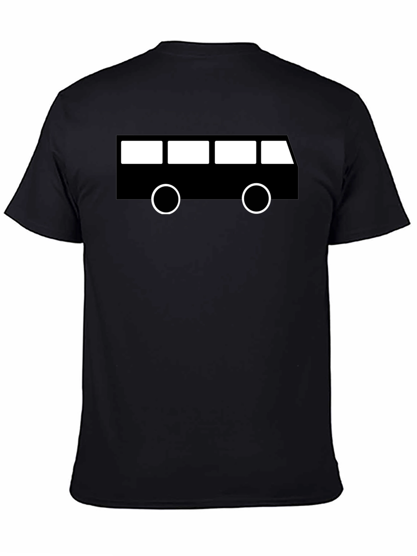 Black Retro Bus Graphic Tee - Black view 4