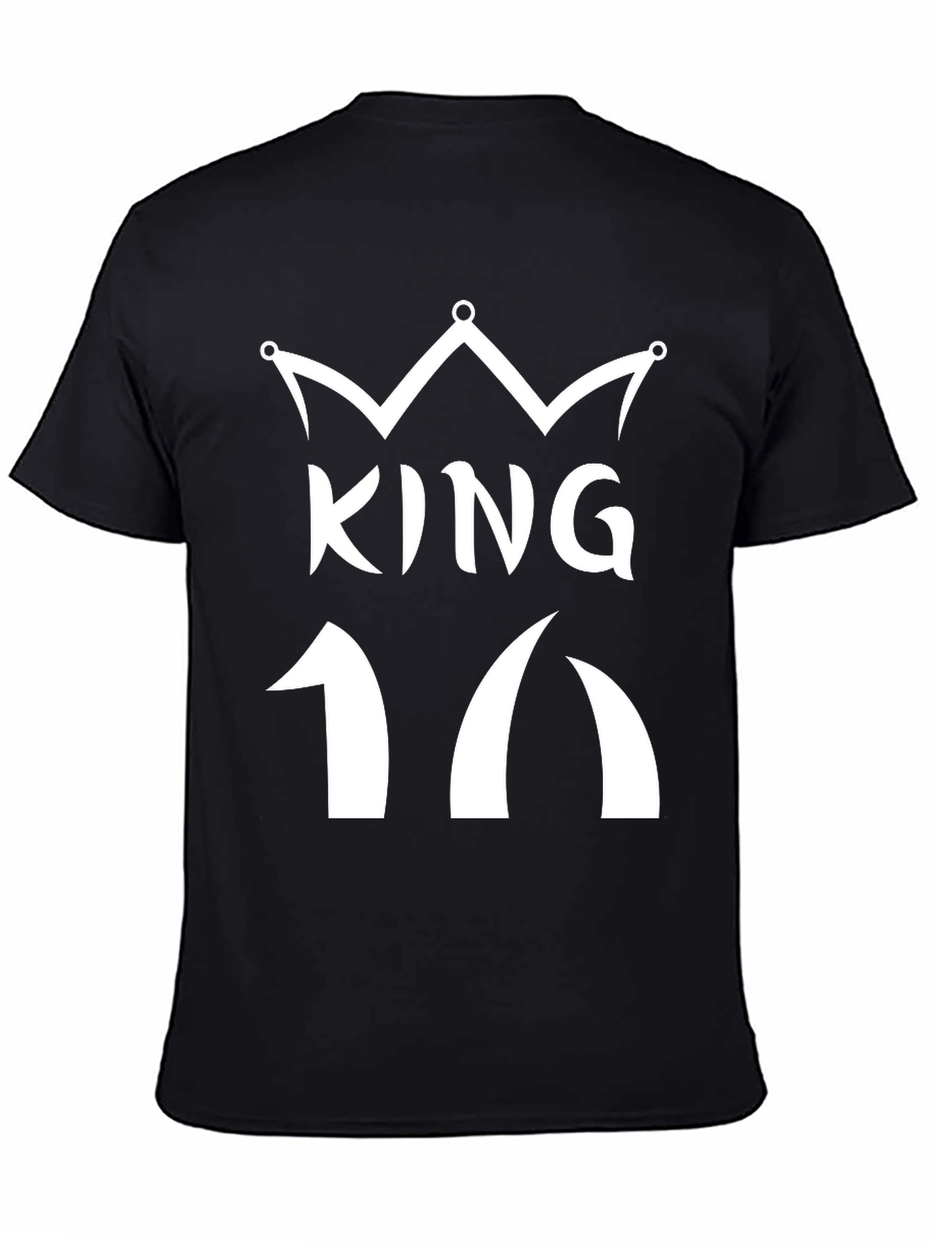Black King 16 Graphic T-Shirt - Black Crew Neck Tee view 4