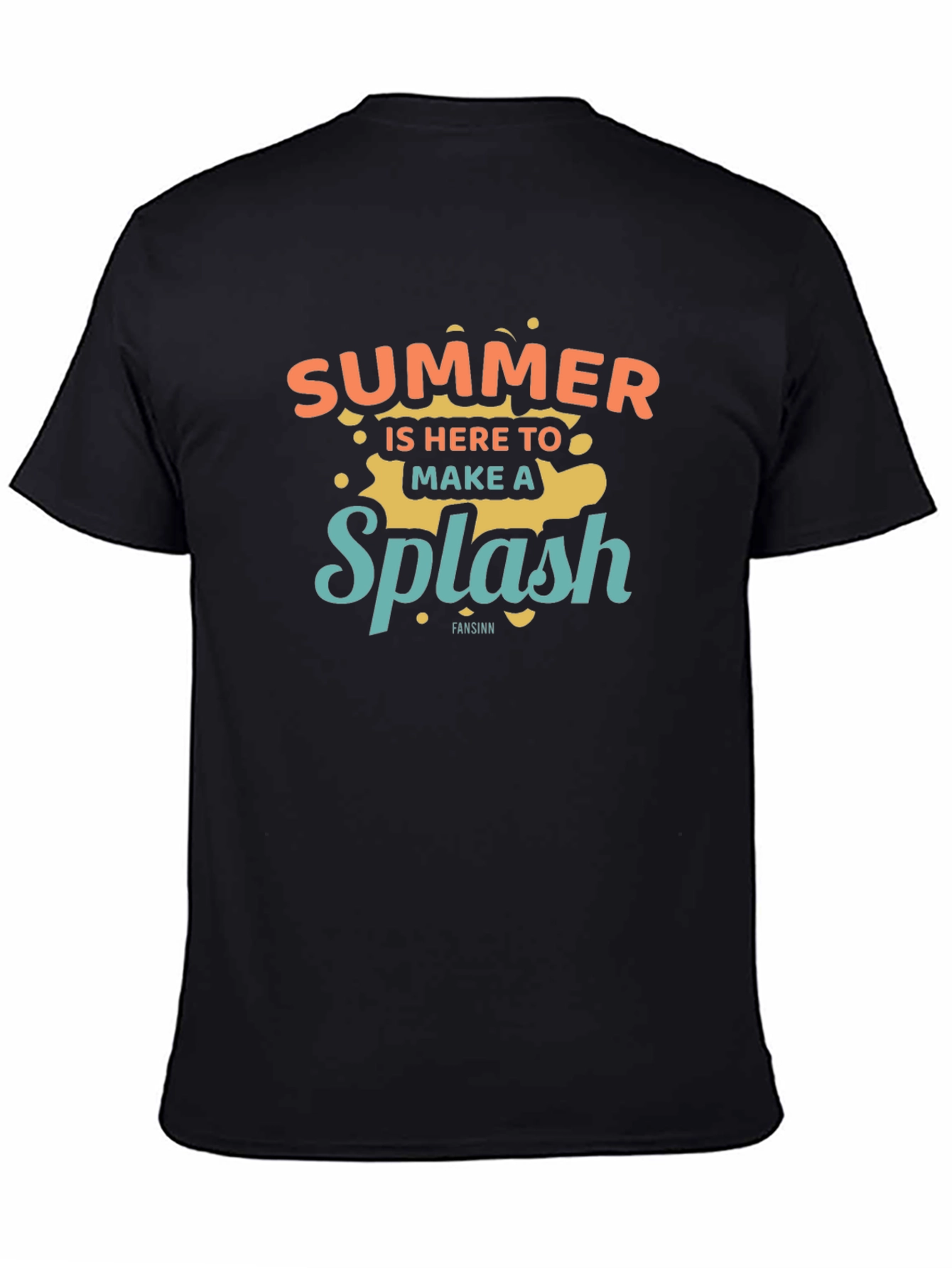 Black Summer Splash Graphic Tee view 4