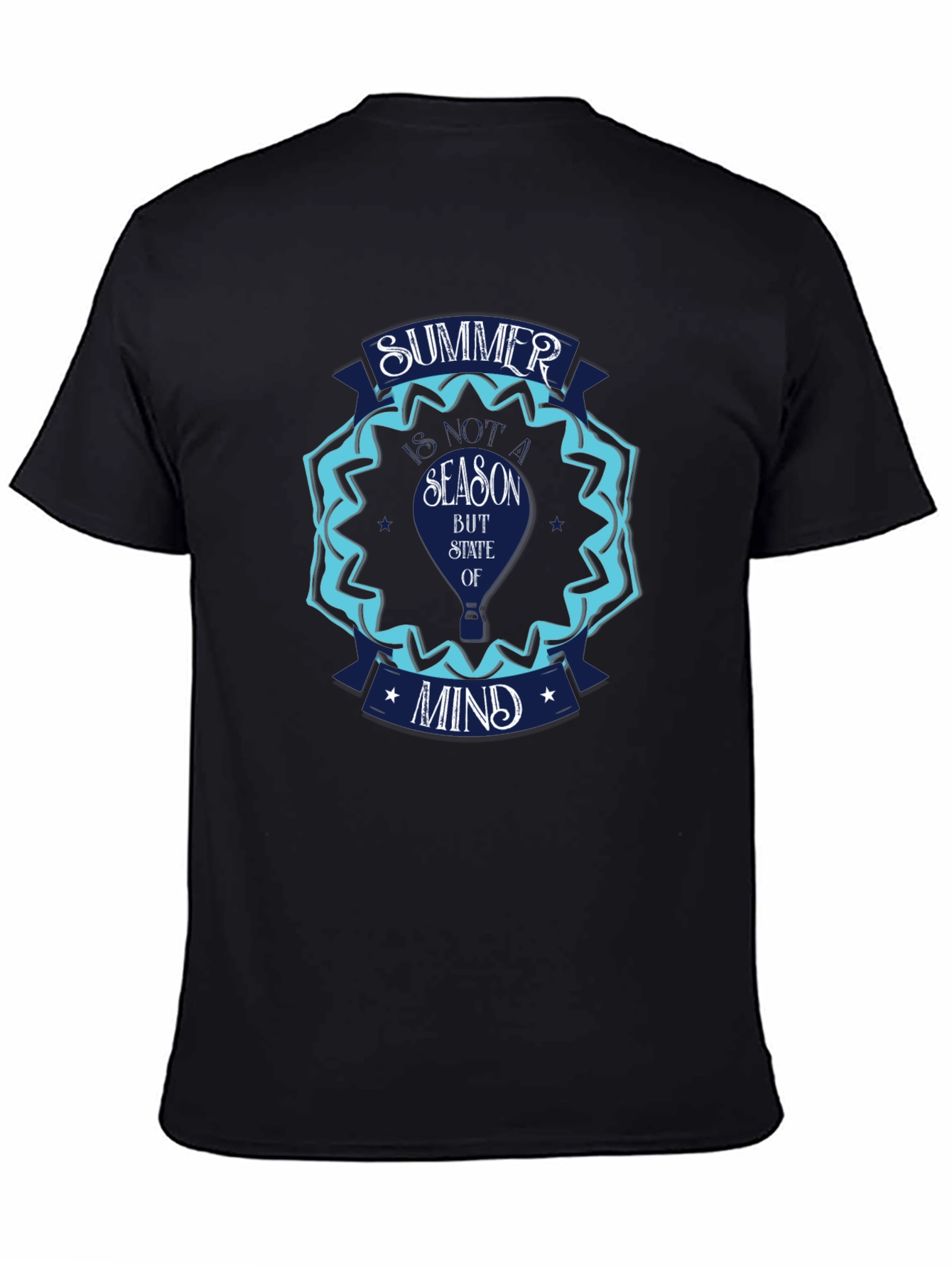 Black Summer Season State of Mind Graphic Tee view 4