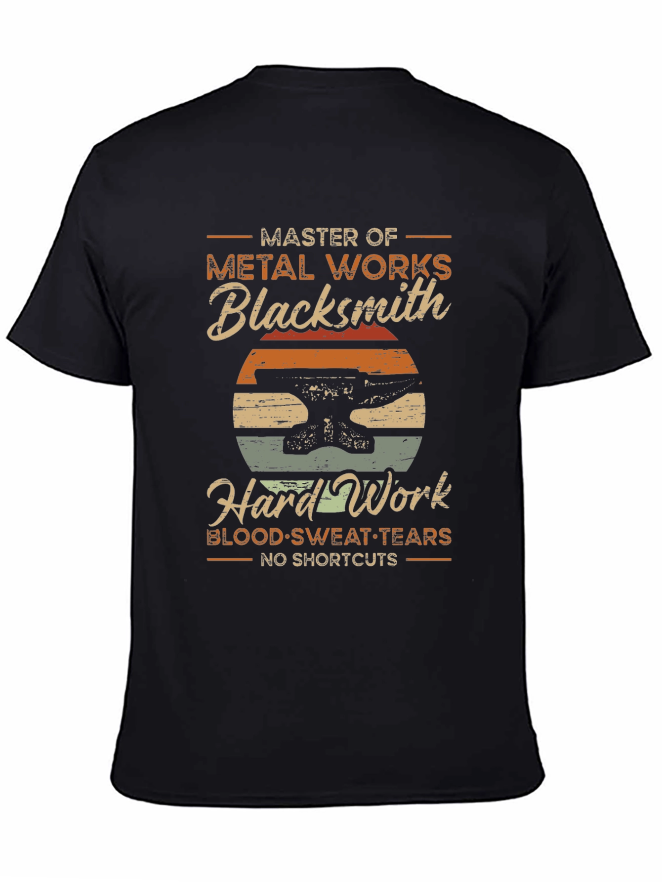 Black Blacksmith Master Metalworks T-Shirt view 4