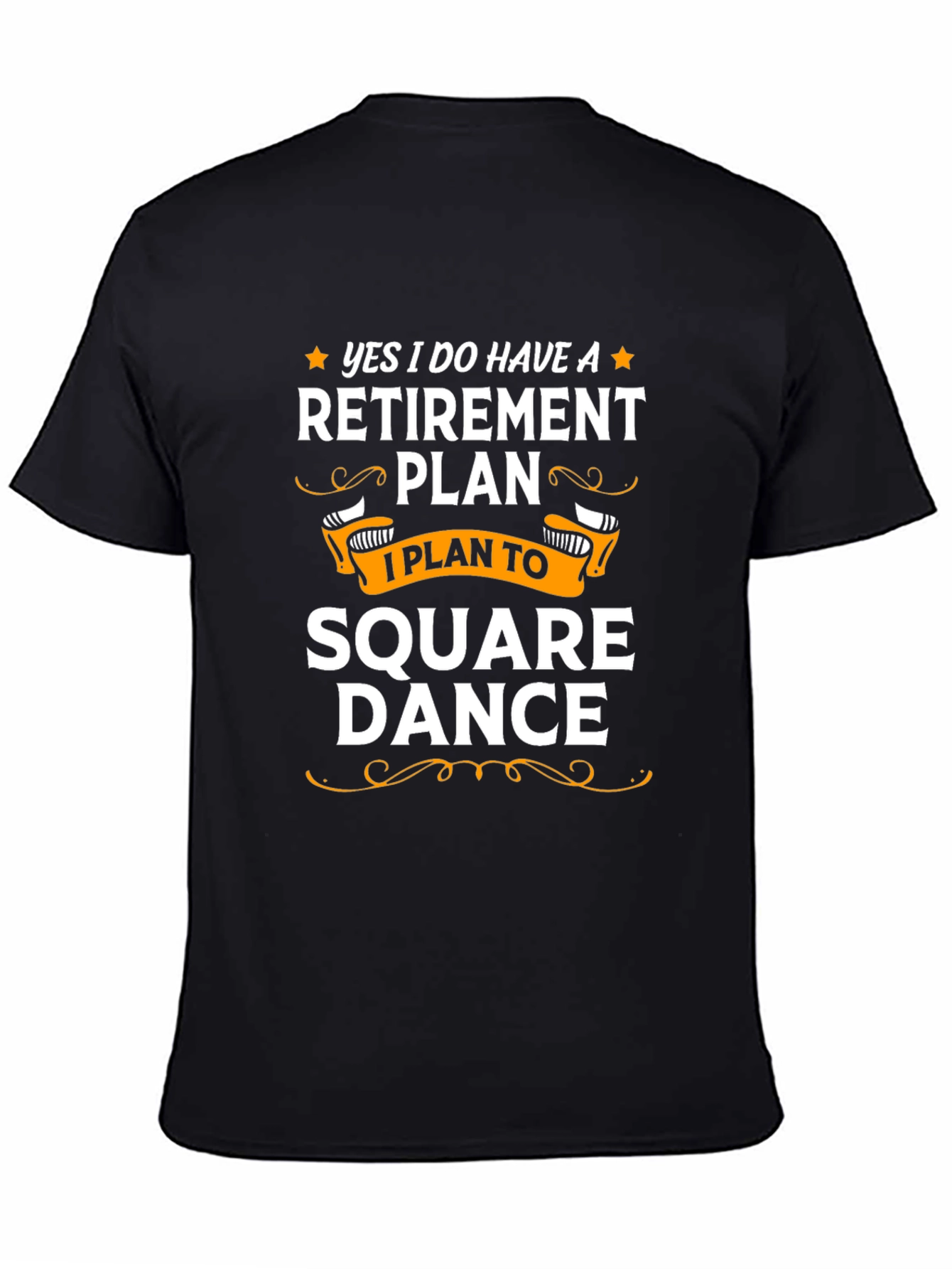 Black Funny Retirement Plan Square Dance T-Shirt view 4