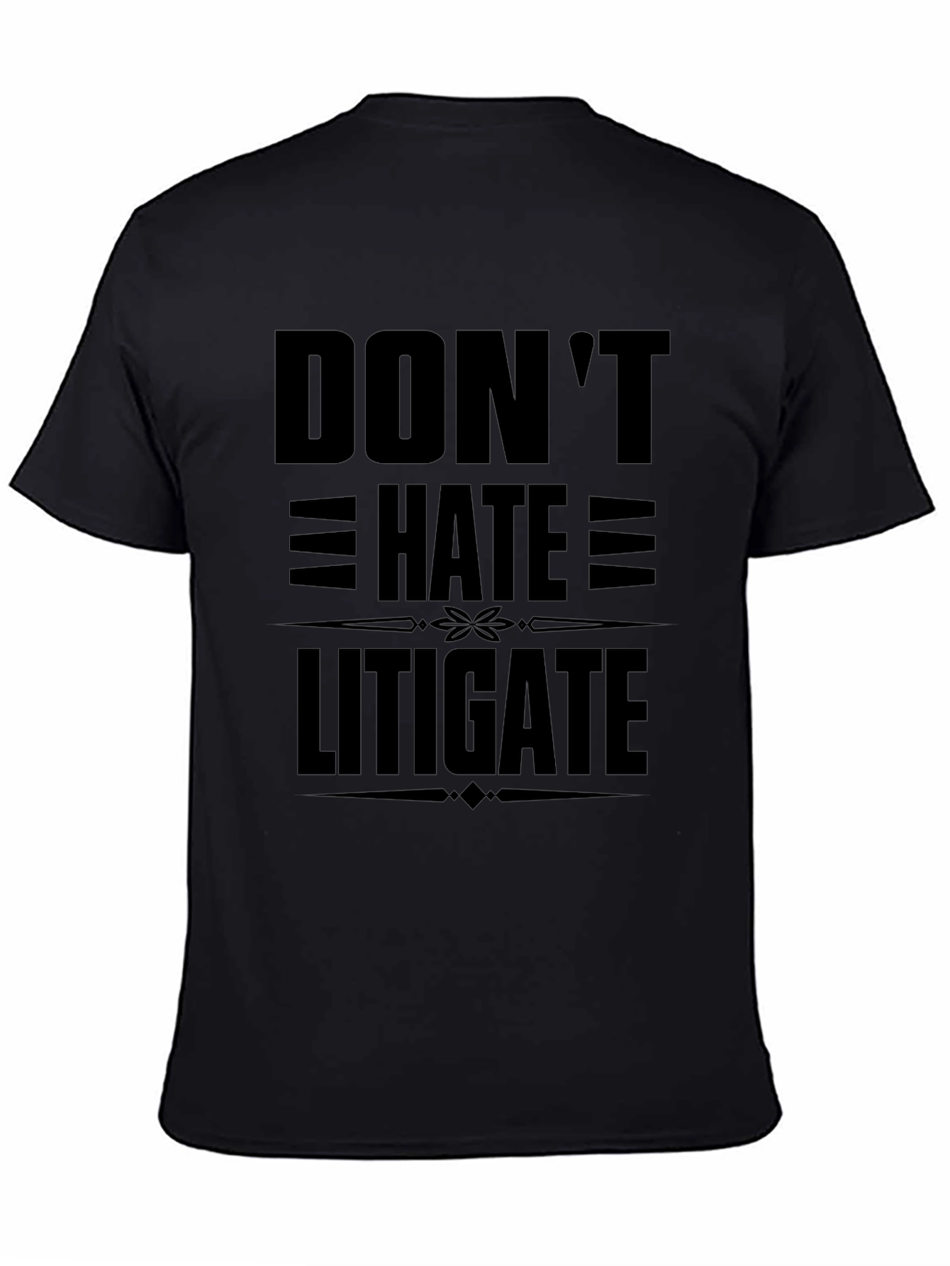 Black Don't Hate Litigate Black Graphic Tee view 4