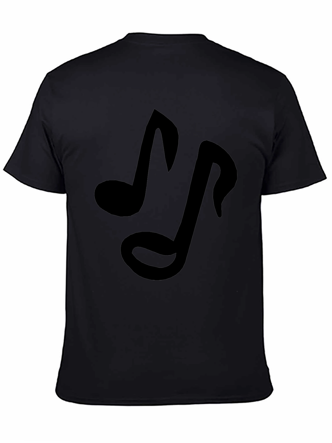 Black Musical Note Black T-Shirt view 4
