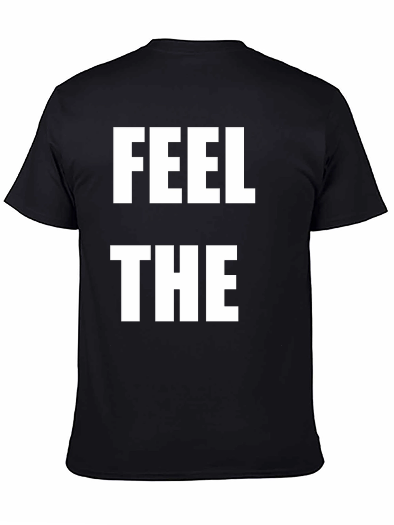 Black Feel The T-Shirt Black Cotton Tee view 4