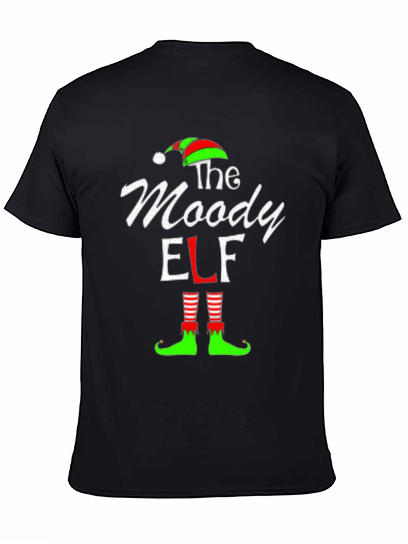 Black The Moody Elf T-Shirt - Holiday Fun view 4