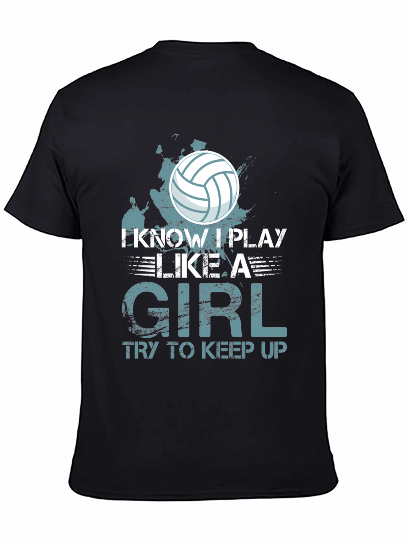 Black I Know I Play Like a Girl T-Shirt view 4
