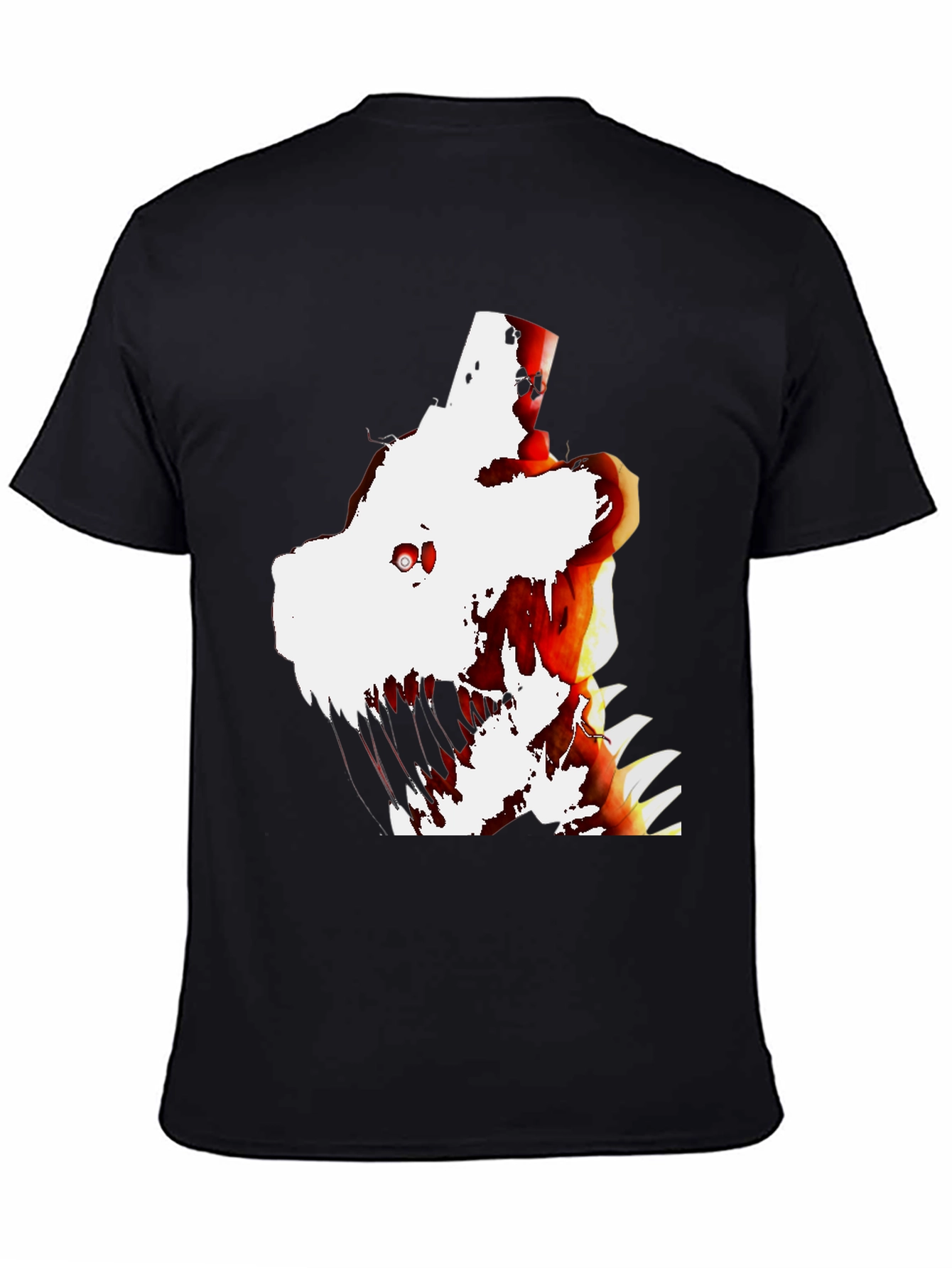 Black Abstract Graphic Print Crew Neck T-Shirt view 4