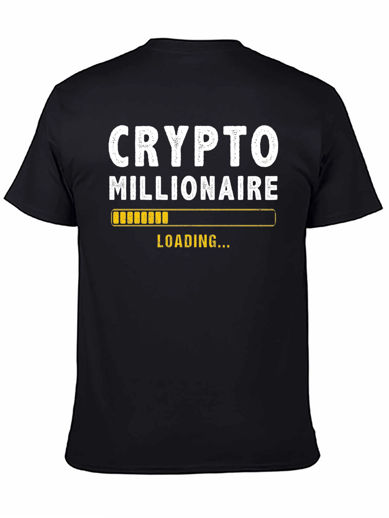 Black Crypto Millionaire Loading T-Shirt view 4