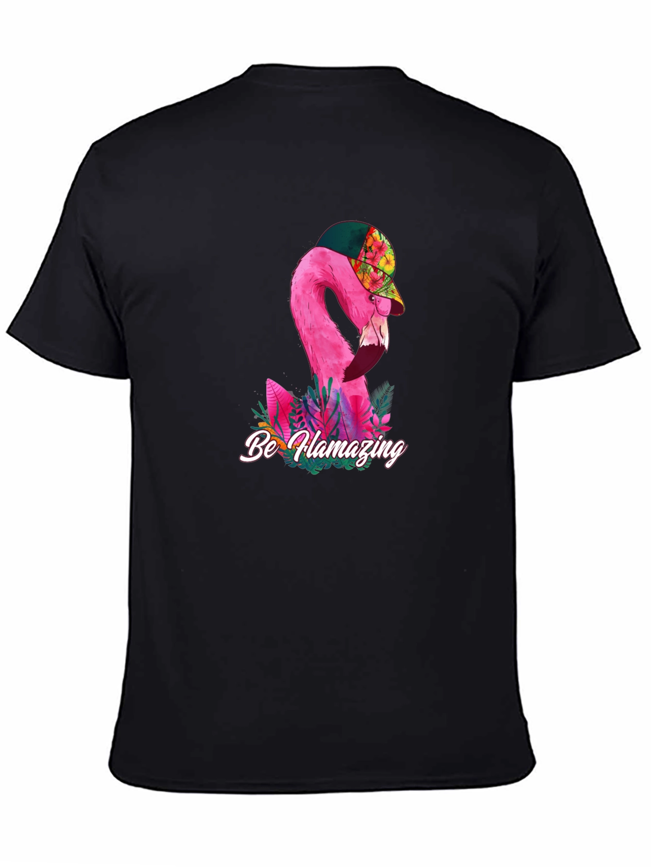 Black Flamazing Flamingo Graphic Tee view 4