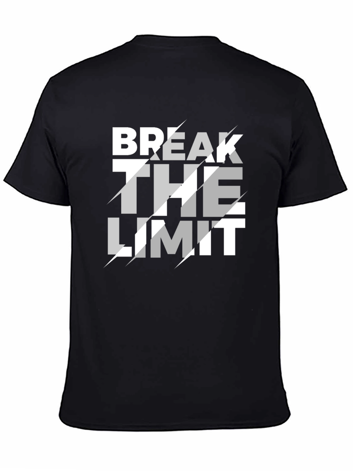 Black Break The Limit Graphic Tee - Black Cotton T-Shirt view 4