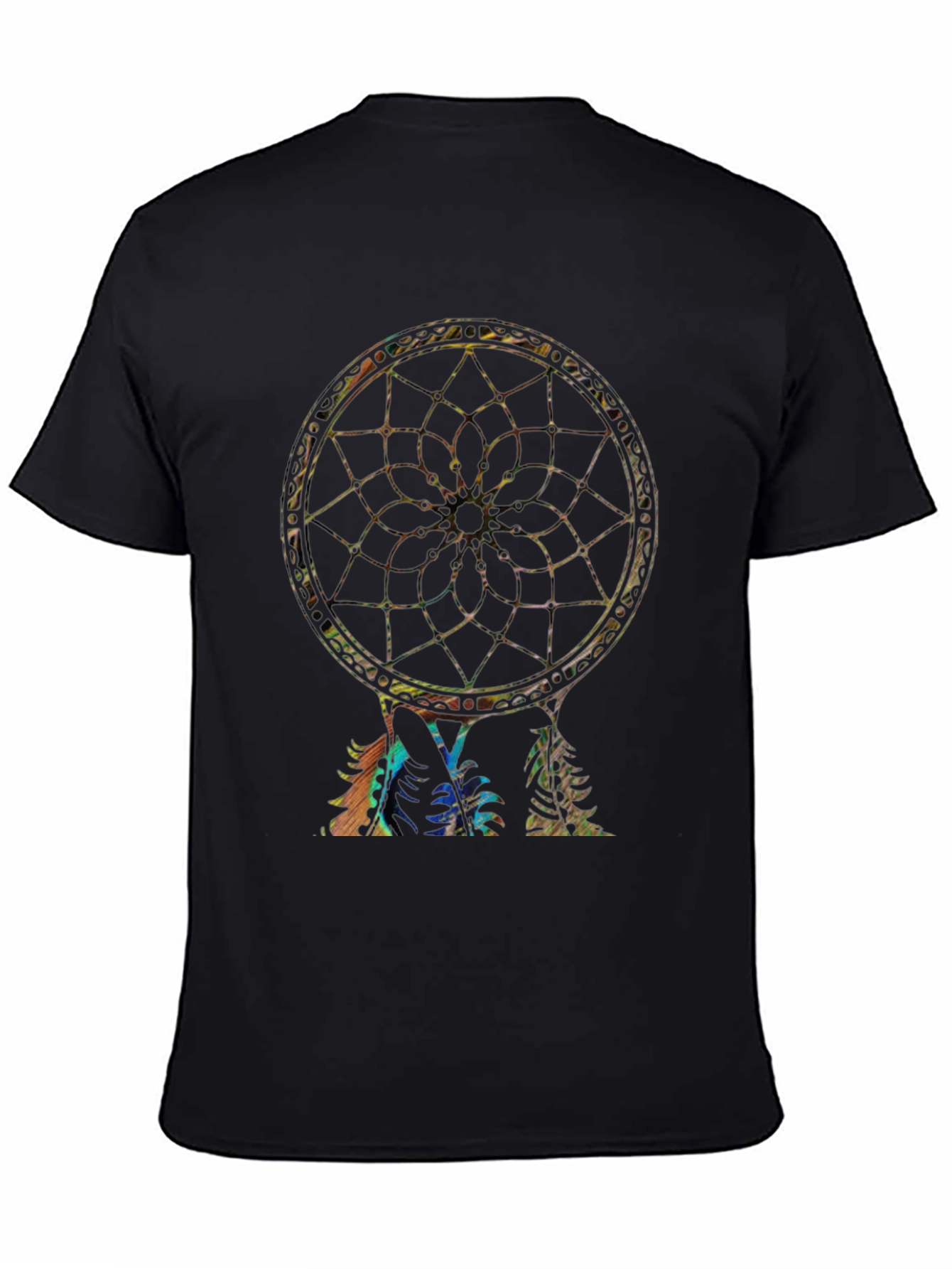 Black Dreamcatcher Graphic Print Black T-Shirt view 4