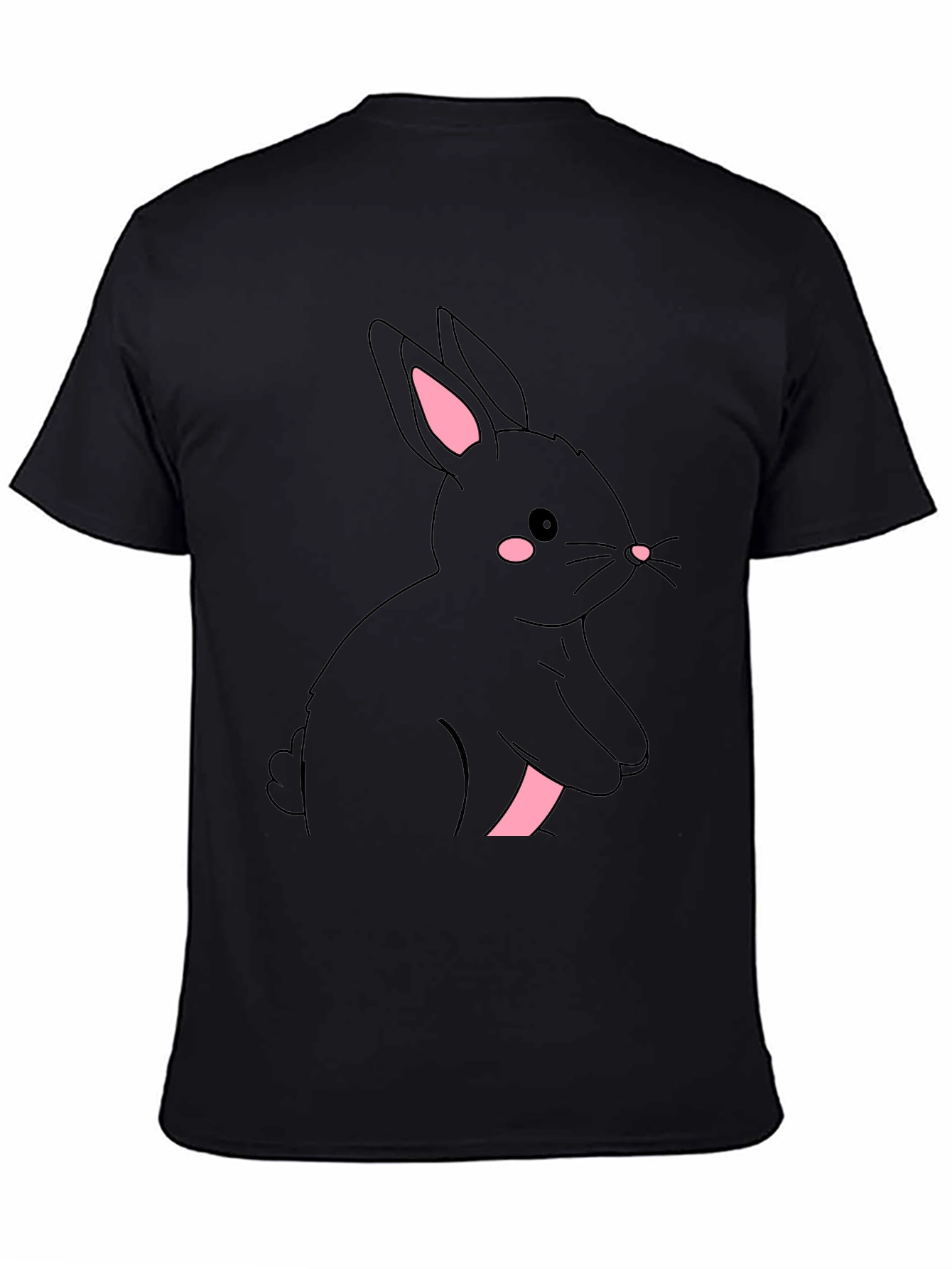Black Black Rabbit Graphic Tee - Cute & Stylish view 4