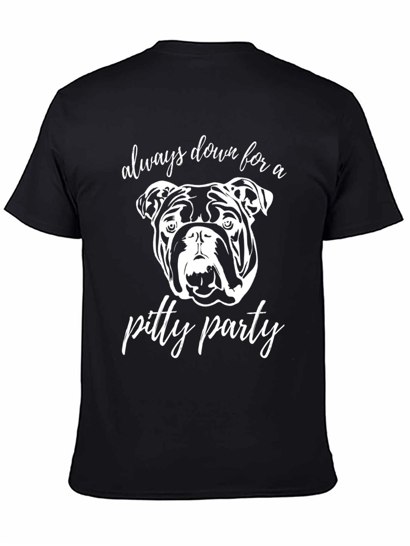 Black Pitty Party Dog Graphic Tee - Always Down view 4
