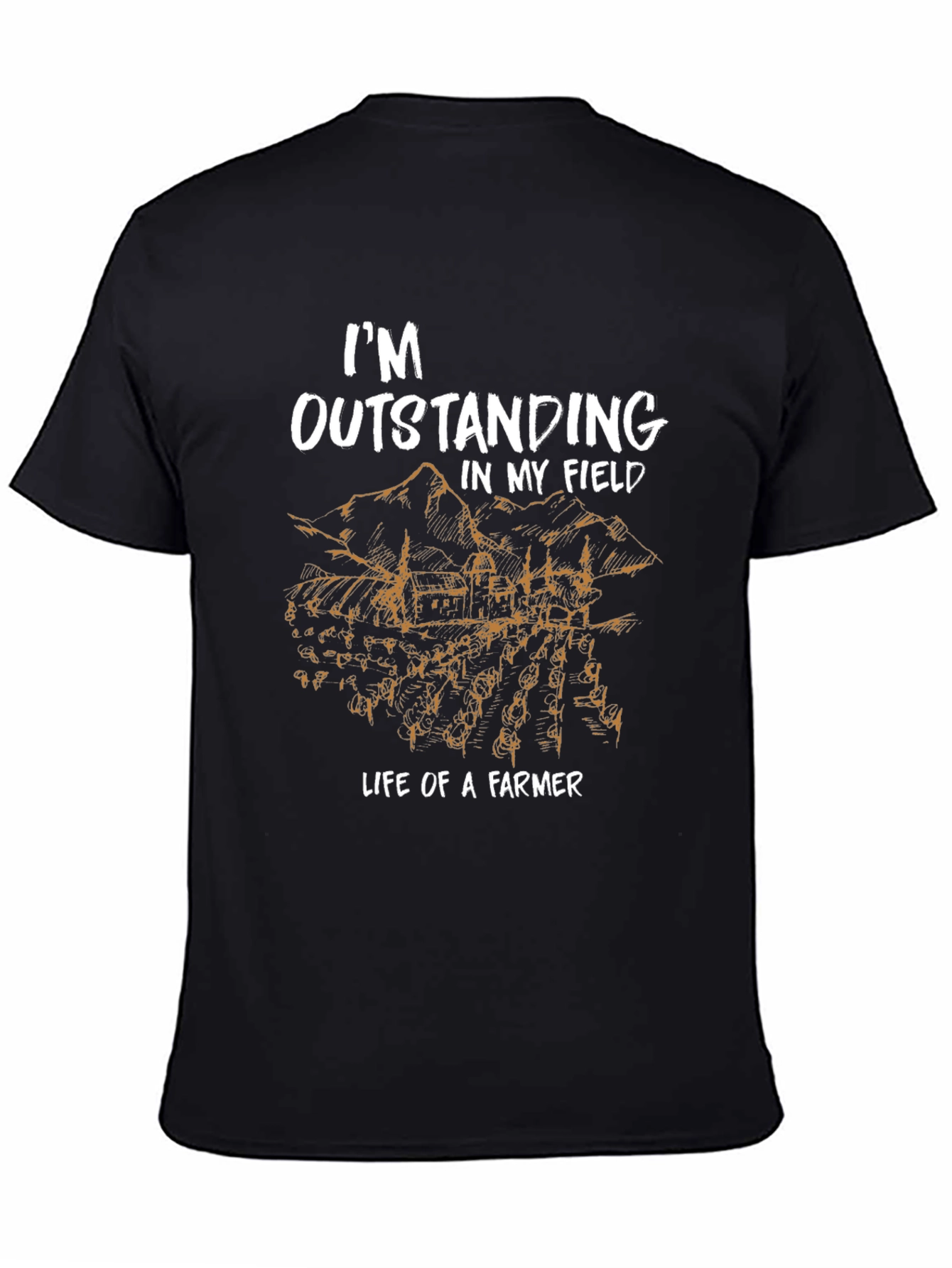 Black Outstanding Farmer T-Shirt view 4