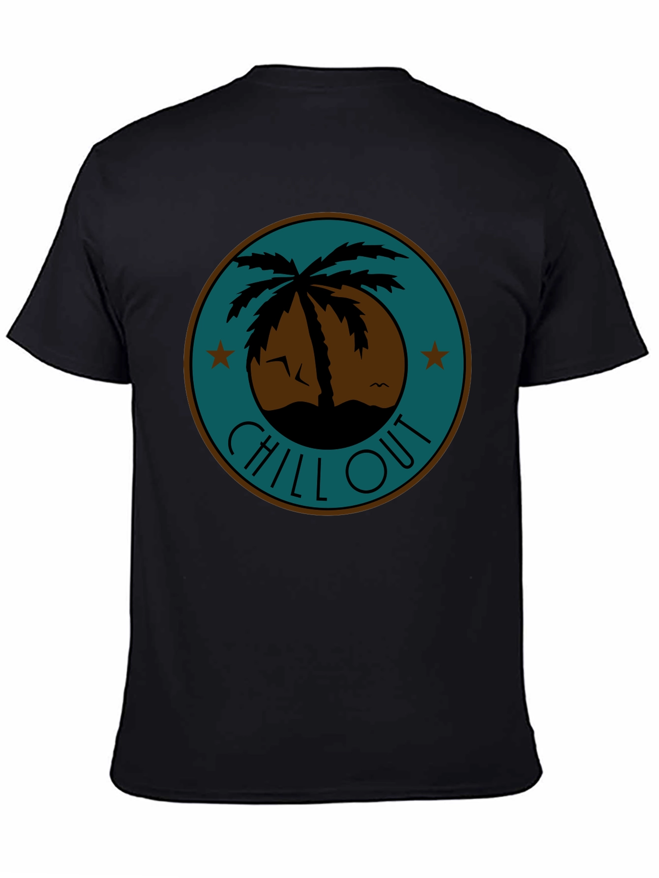 Black Chill Out Palm Tree Graphic Tee - Relaxed Fit view 4