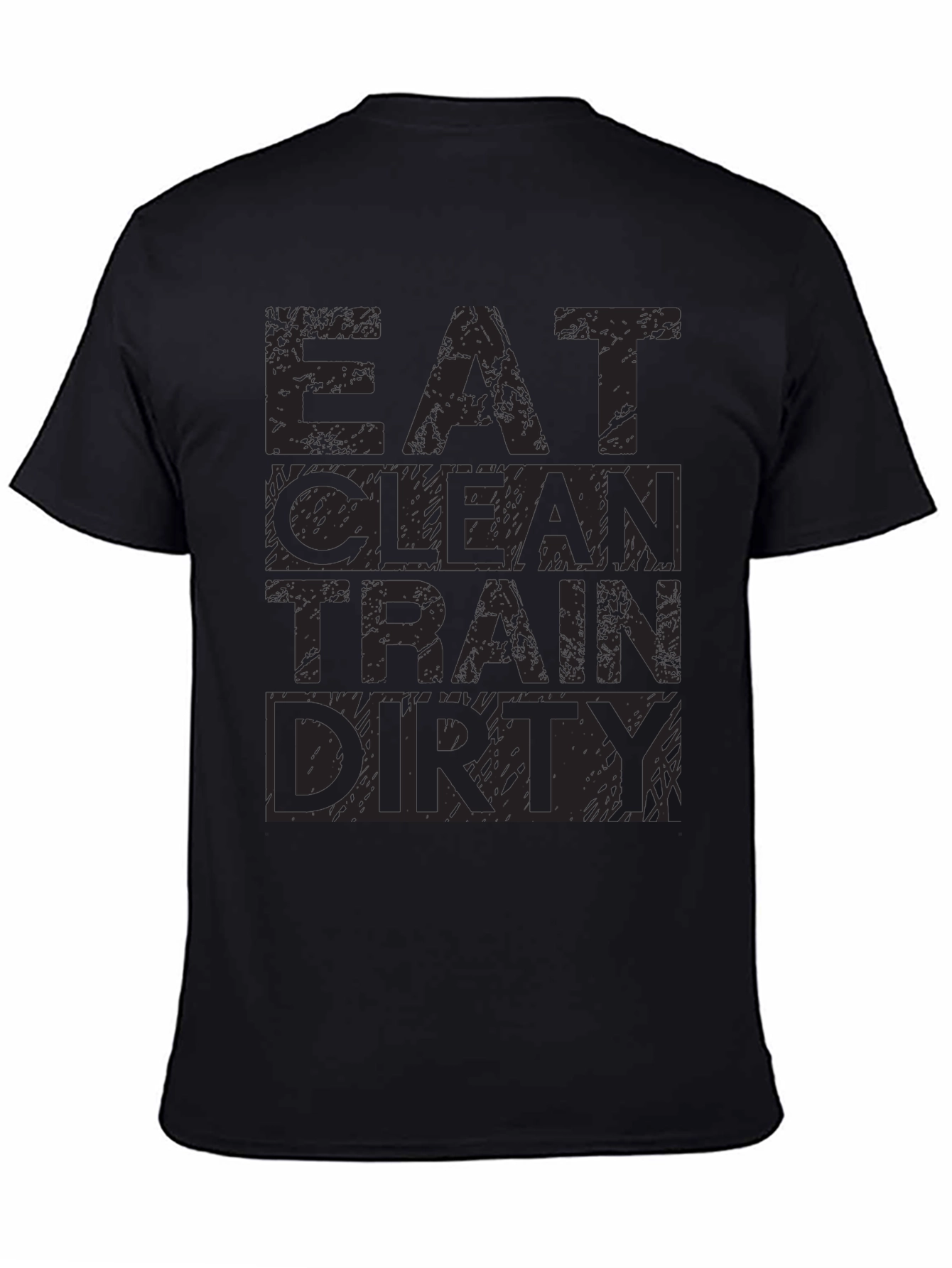 Black Eat Clean, Train Dirty Men's Graphic Tee view 4