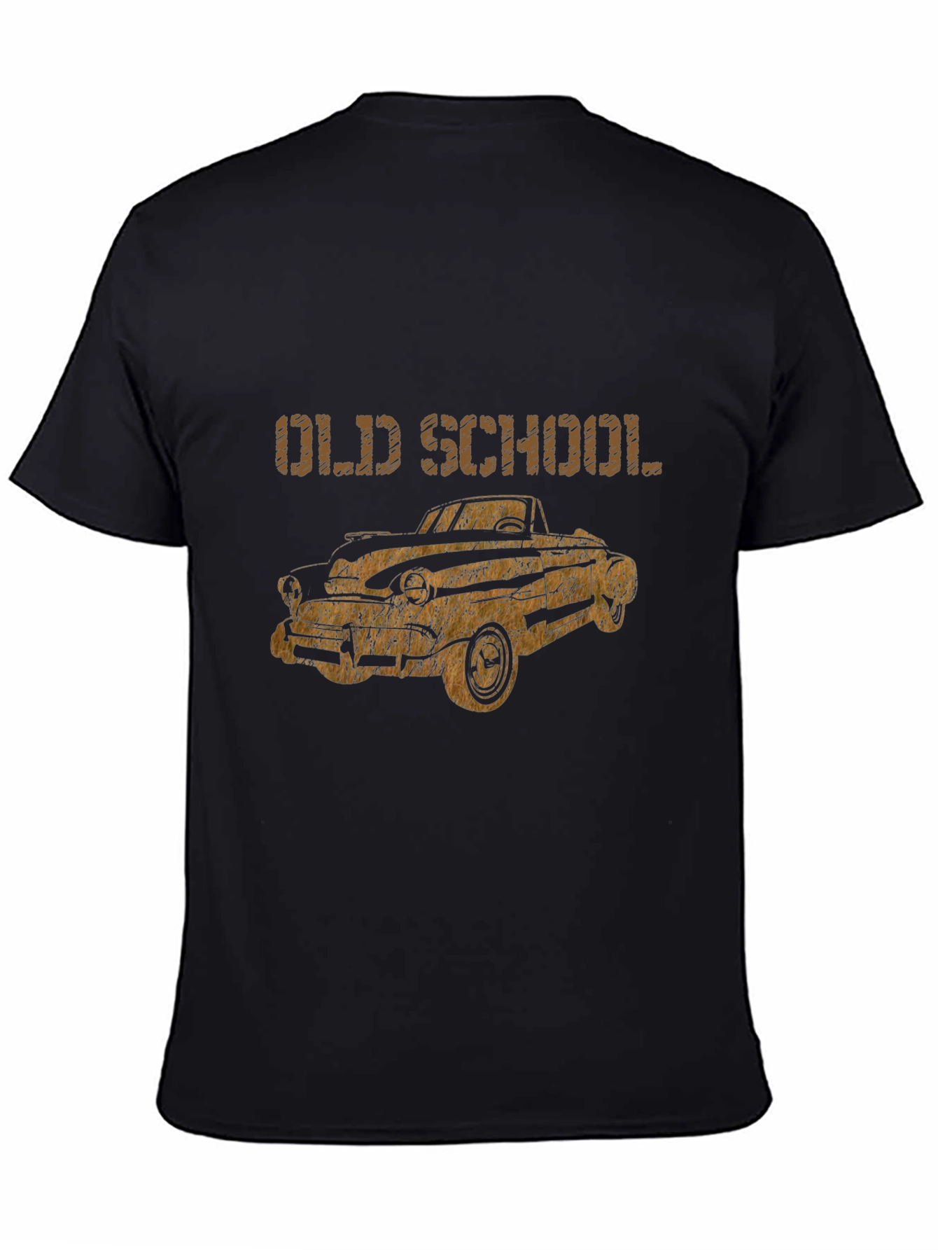 Black Old School Car Graphic T-Shirt view 4