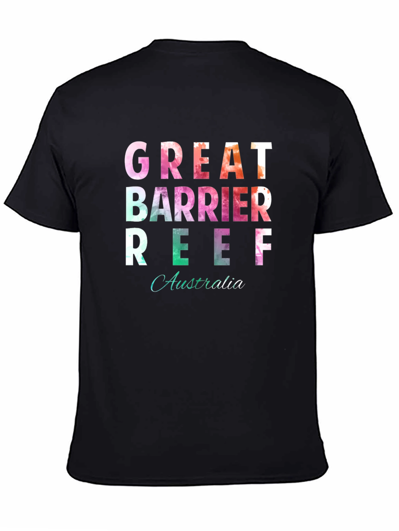 Black Great Barrier Reef Australia T-Shirt view 4