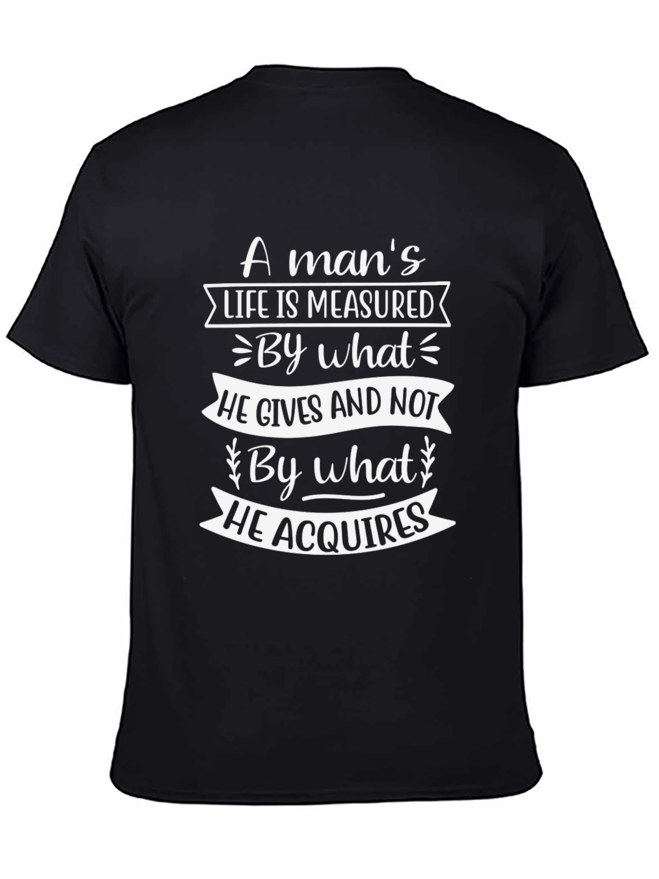 Black Inspirational Quote Graphic T-Shirt view 4