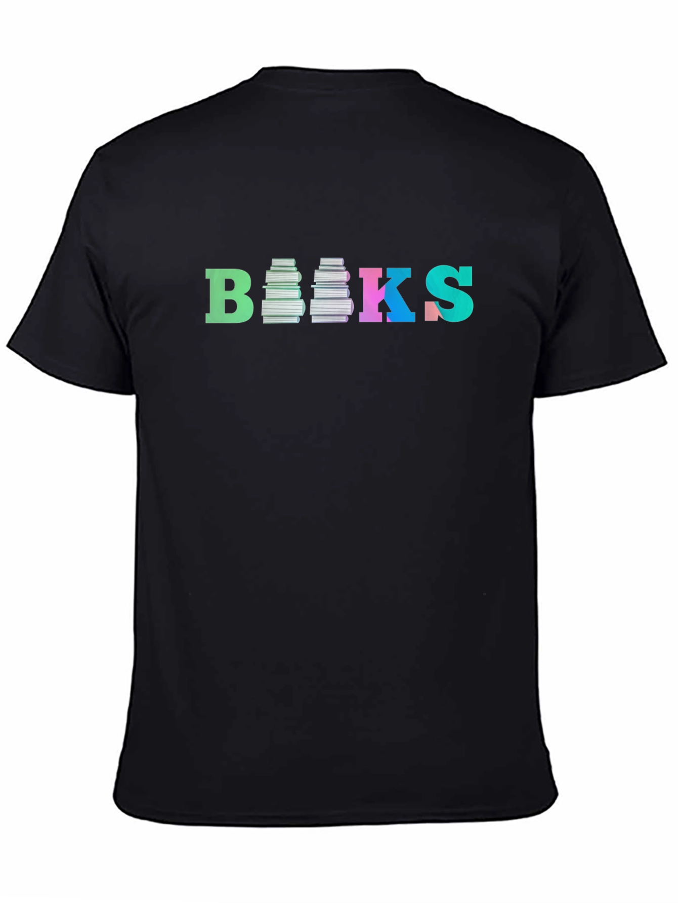Black Colorful "Books" Graphic T-Shirt view 4