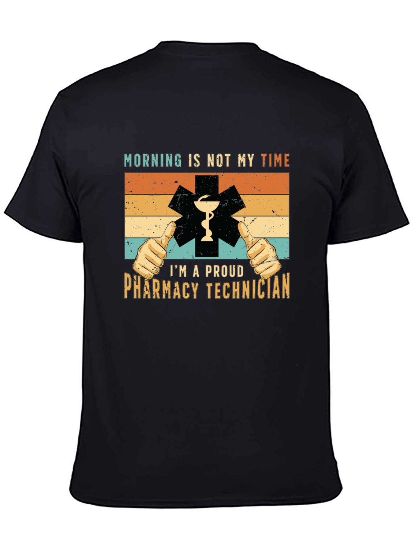 Black Proud Pharmacy Technician T-Shirt view 4