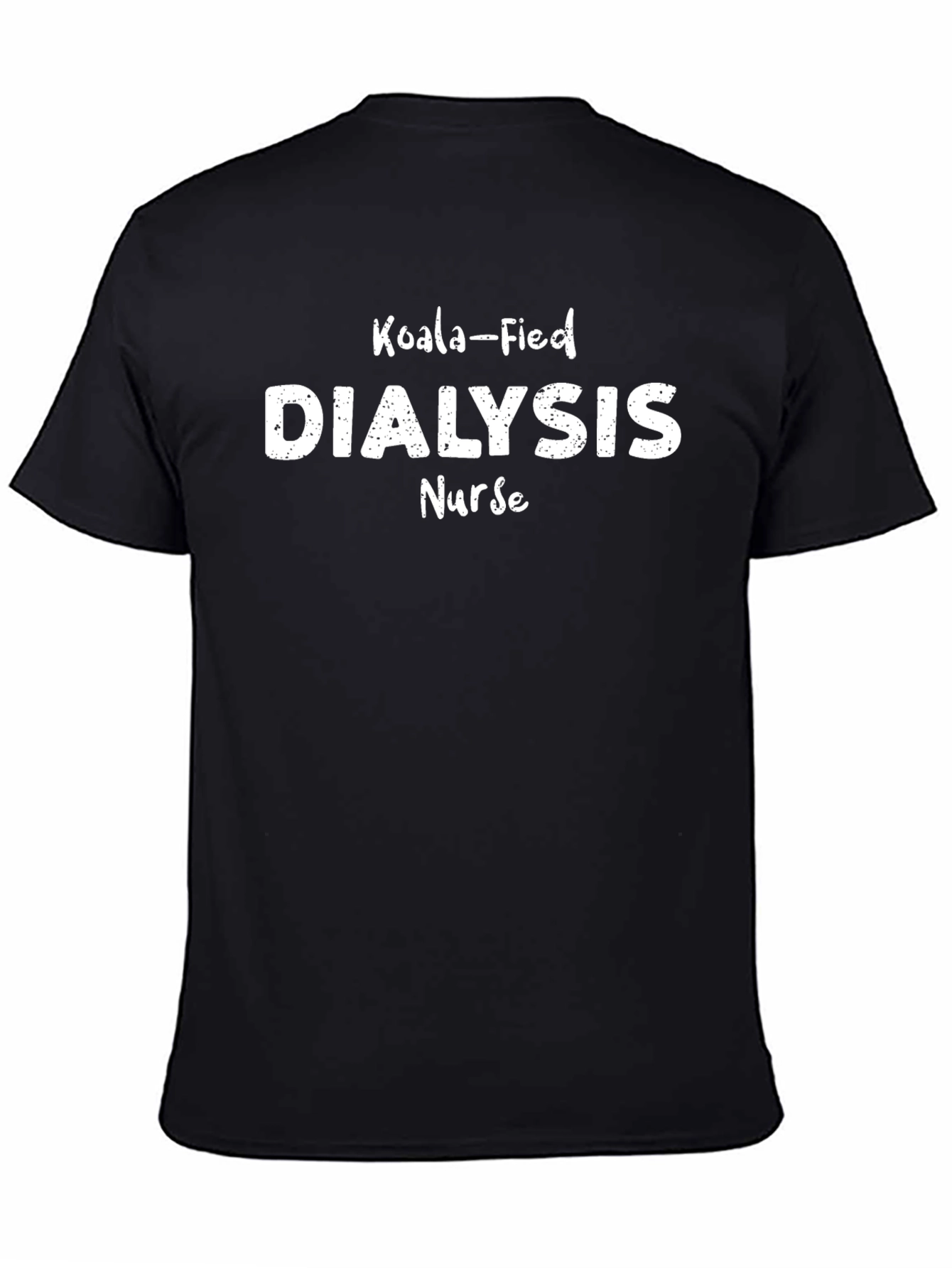 Black Koala-Fied Dialysis Nurse T-Shirt - Unisex view 4