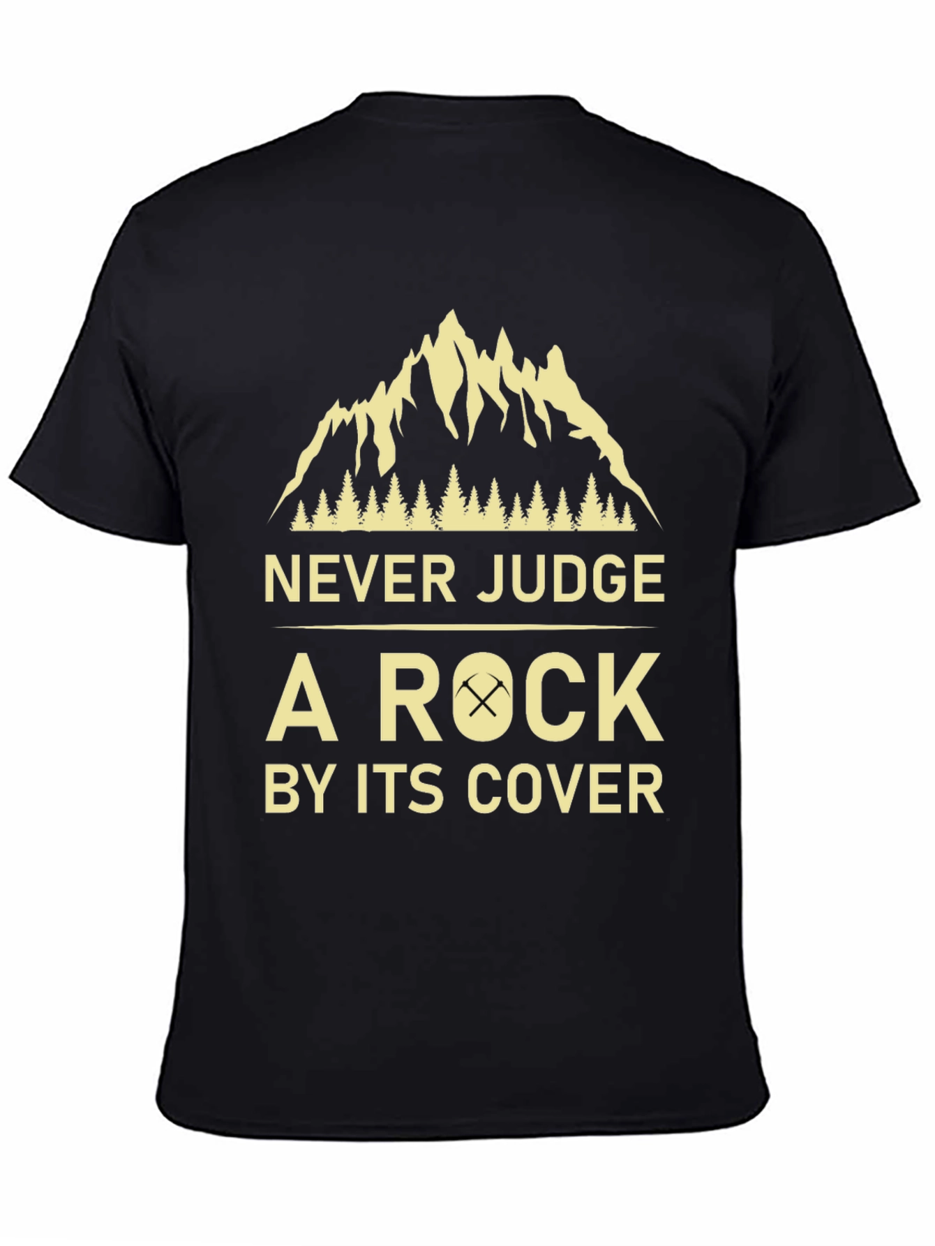 Black Never Judge a Rock Funny T-Shirt view 4