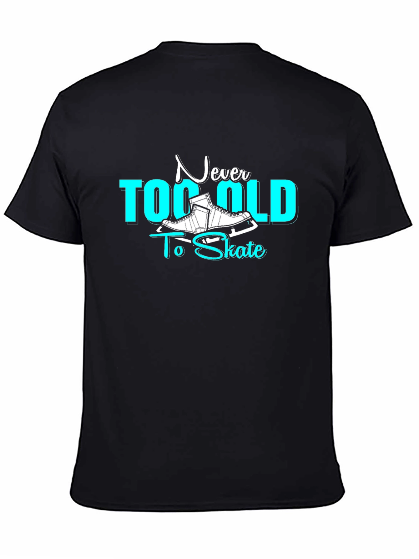 Black Never Too Old to Skate Graphic Tee view 4